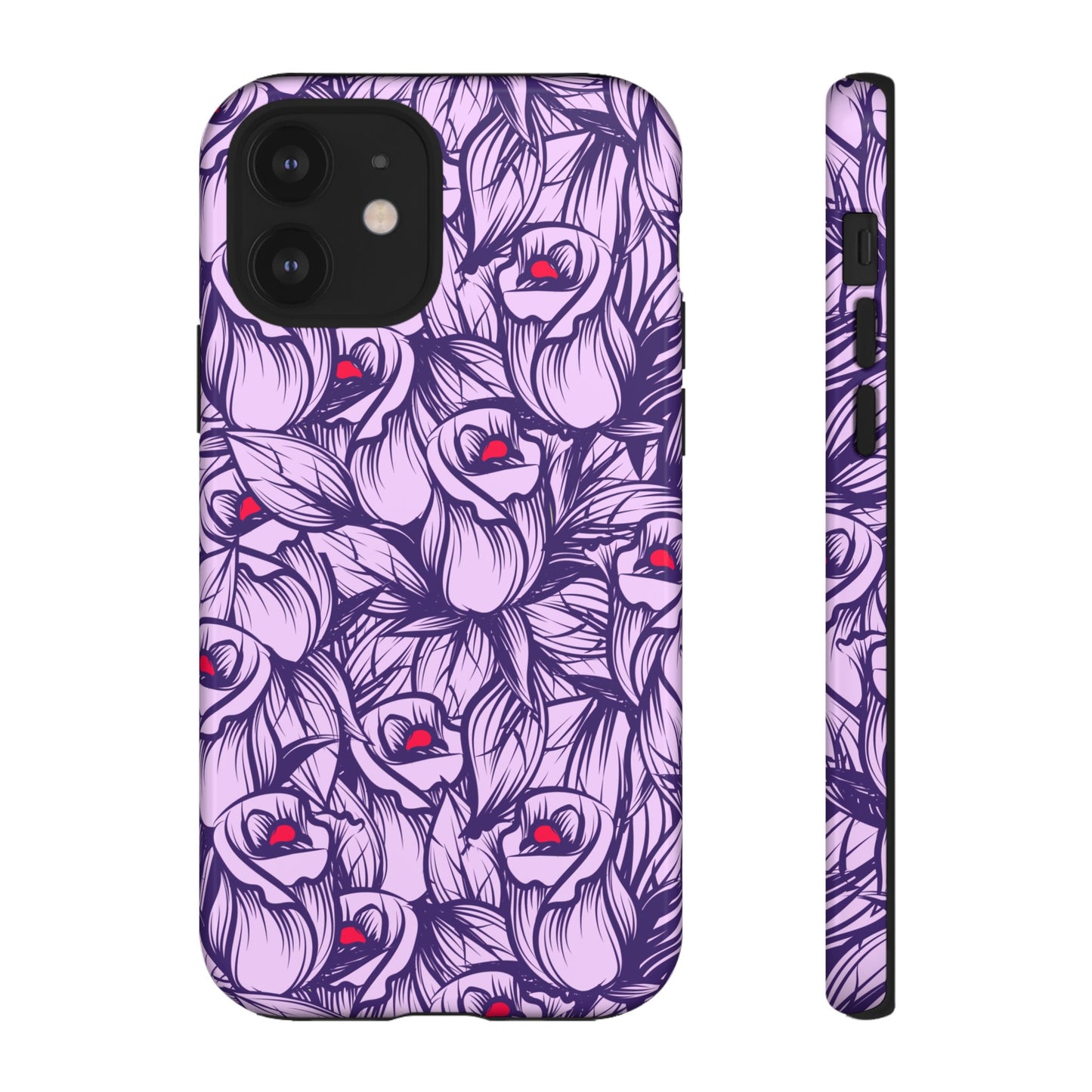 Botanical Floral Purple Rose Phone Case