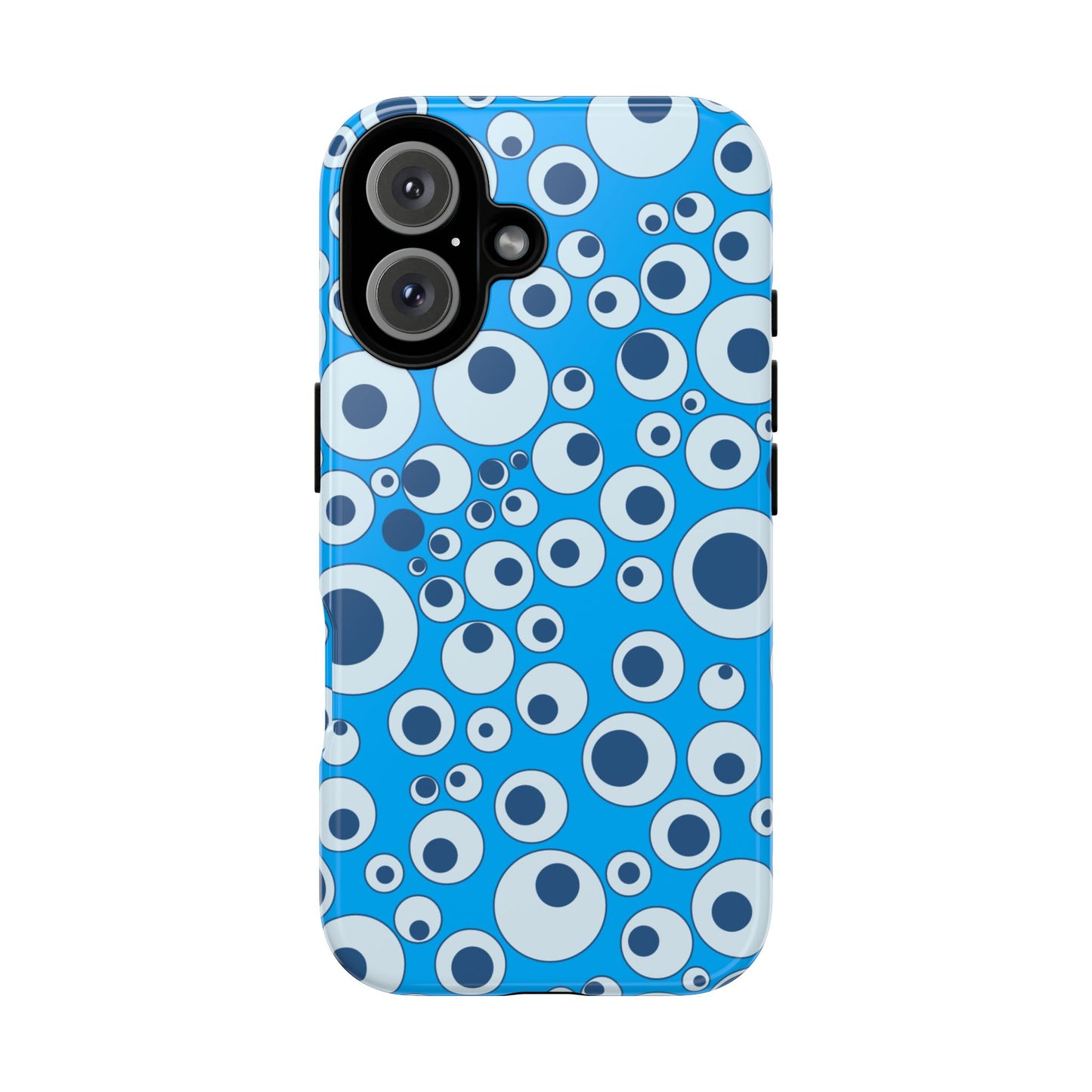 Blue Bubble Pattern Tough Phone Case — Retro Pop Circles Design