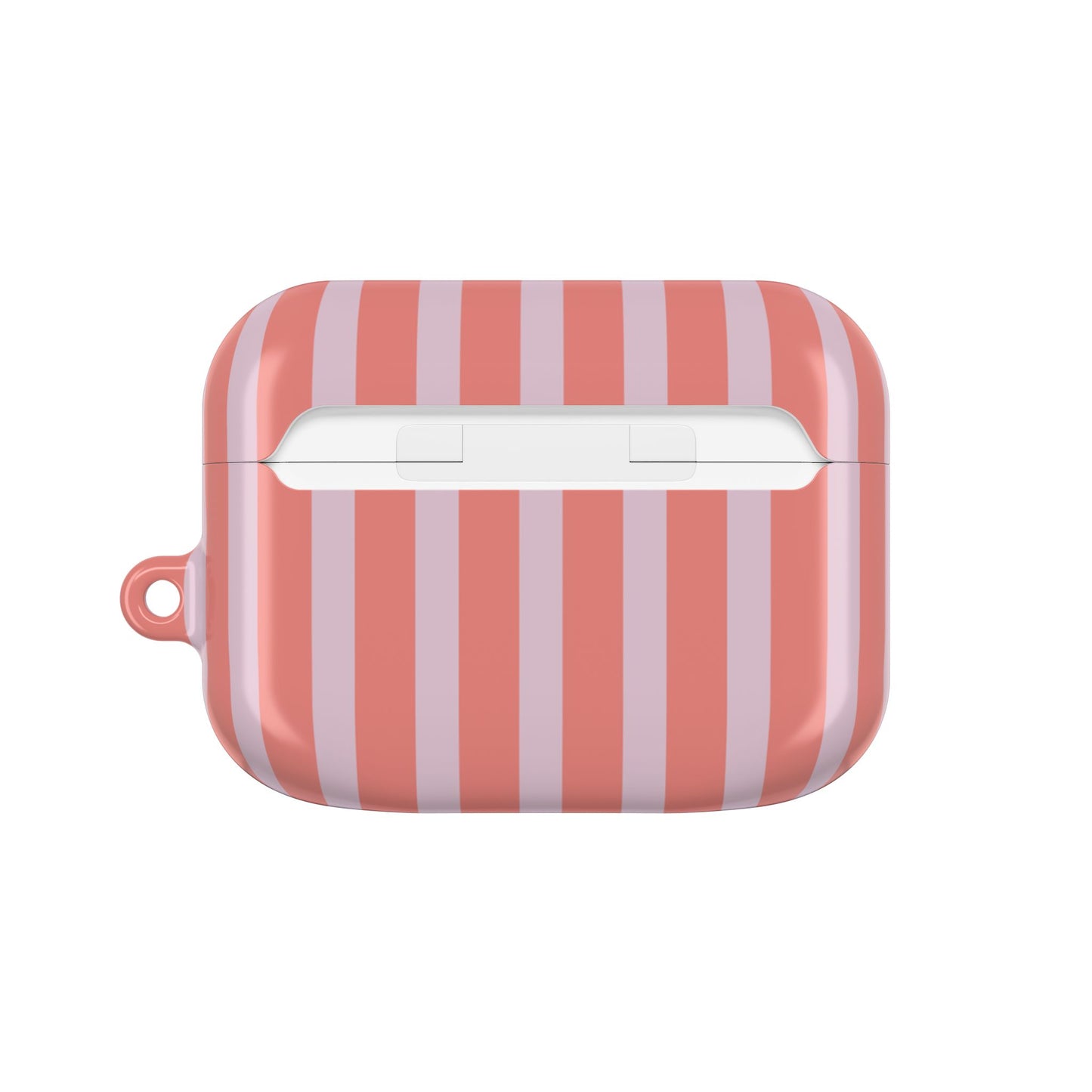 Striped Coral AirPod Case — Pink & Coral Protective Cover