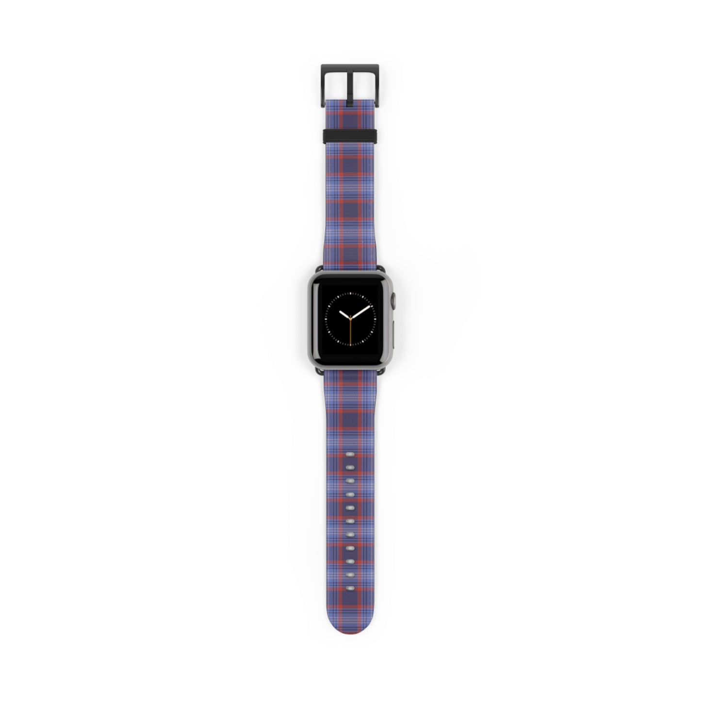 Apple Watch band in blue and red plaid, classic tartan strap, preppy style, perfect everyday band for men and women