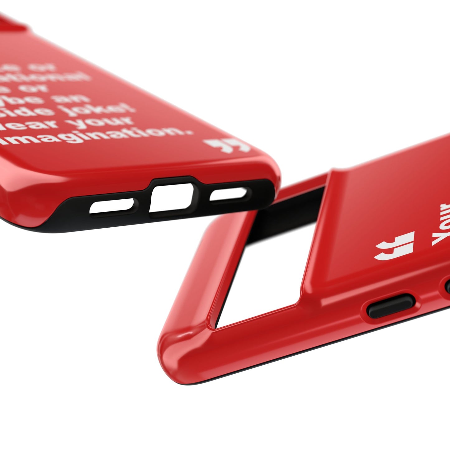 Personalised Inspirational Quote Tough Phone Case — Customizable Text Design