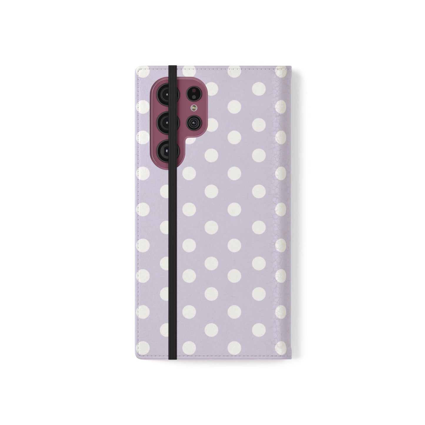 Polka Dot Flip Phone Case — Violet Polka Dot Wallet Cover