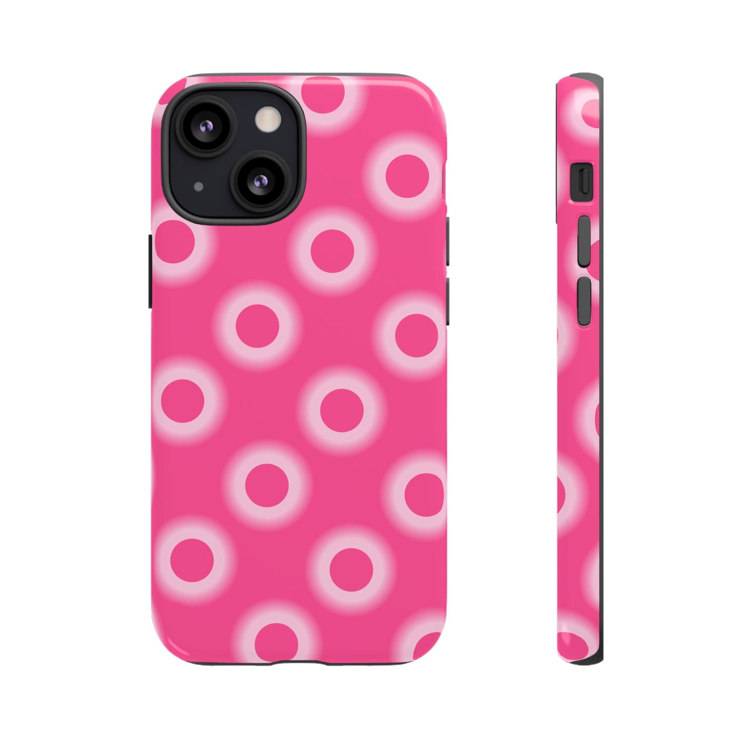 Pink Retro Dot Tough Phone Case