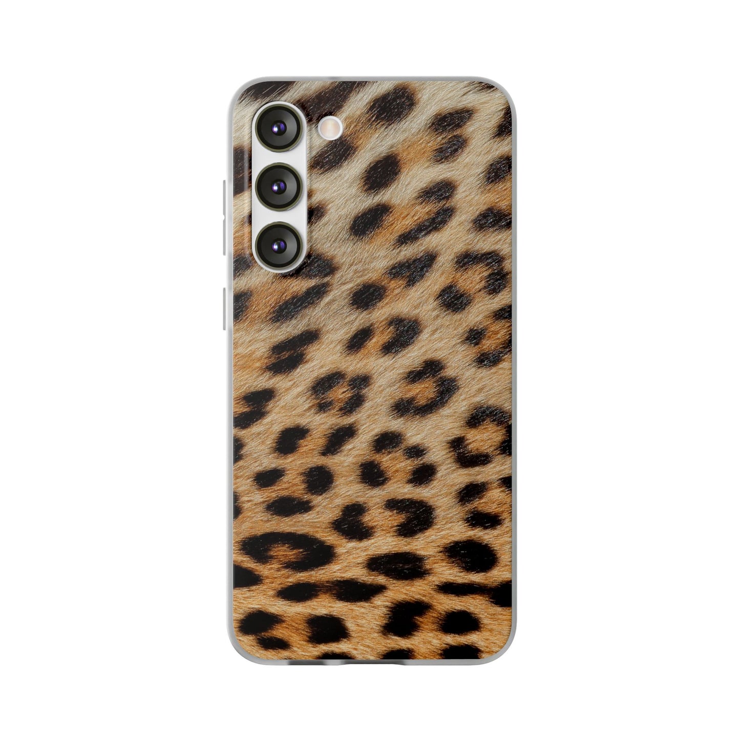 Leopard Print Flexi Phone Case — Soft-Touch Animal Print cover for Apple iPhone and Samsung Galaxy.