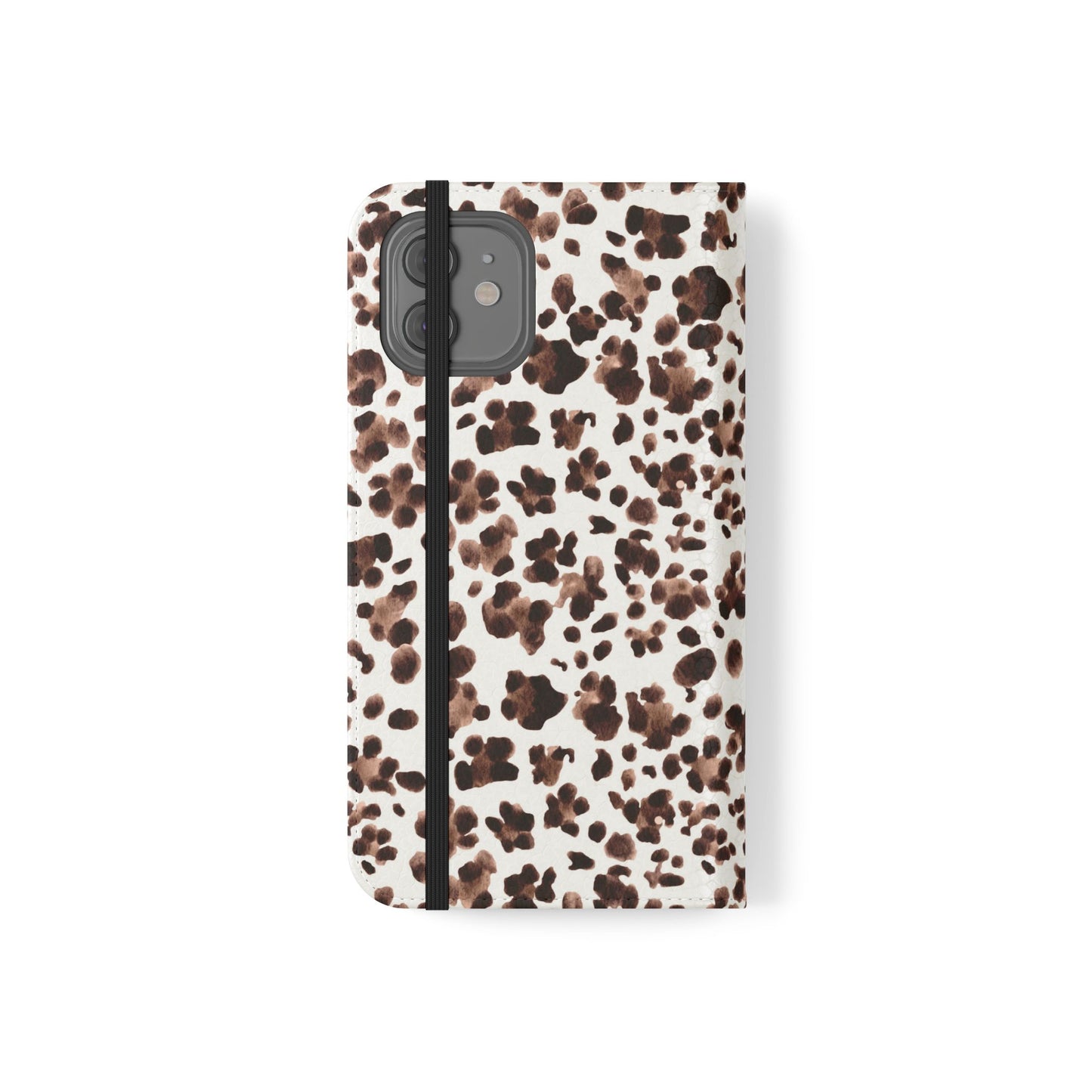 Leopard Print Flip Phone Case — Cardholder Wallet Flip Case