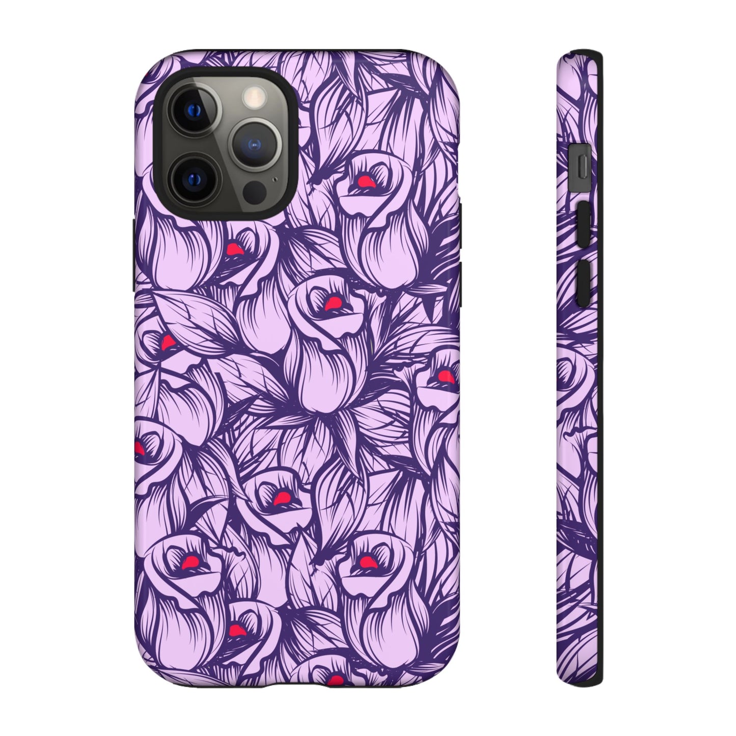 Botanical Floral Purple Rose Phone Case