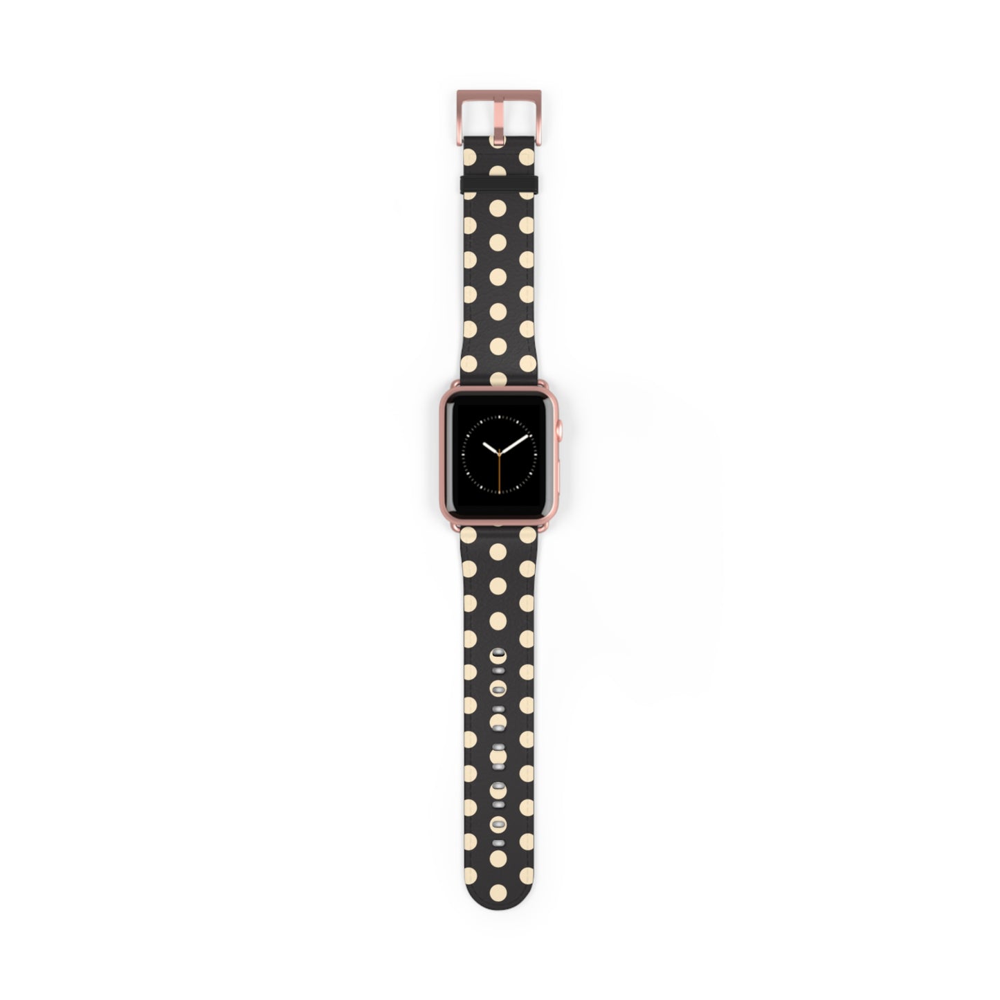 Vintage inspired black and cream polka dot ring holder with magnetic grip, ergonomic design, and retro style
