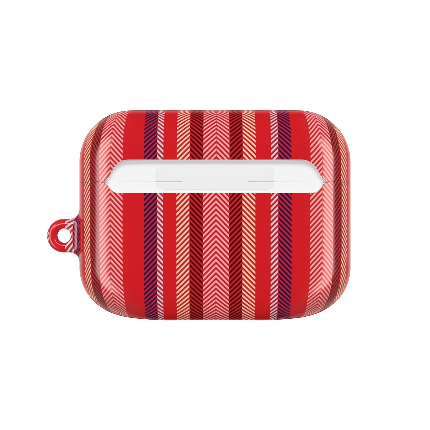 Striped Red AirPod Case - Protective Patterned Charging Case
