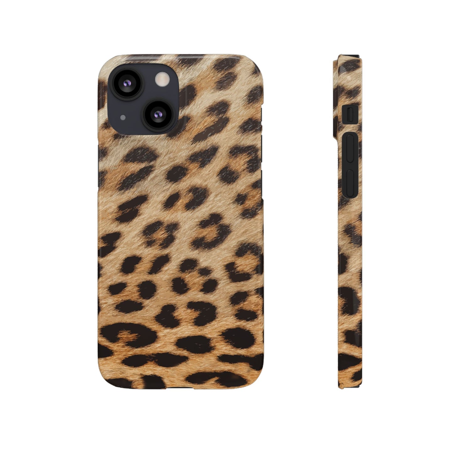 Leopard Print Slim Phone Case for Apple iPhone, Samsung Galaxy and Google Pixel.