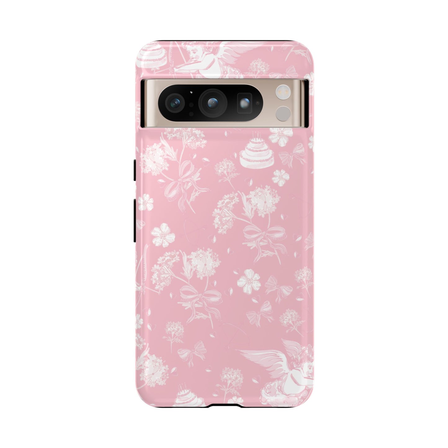 Floral Pink Tough Phone Case – Lightweight Protective Cover