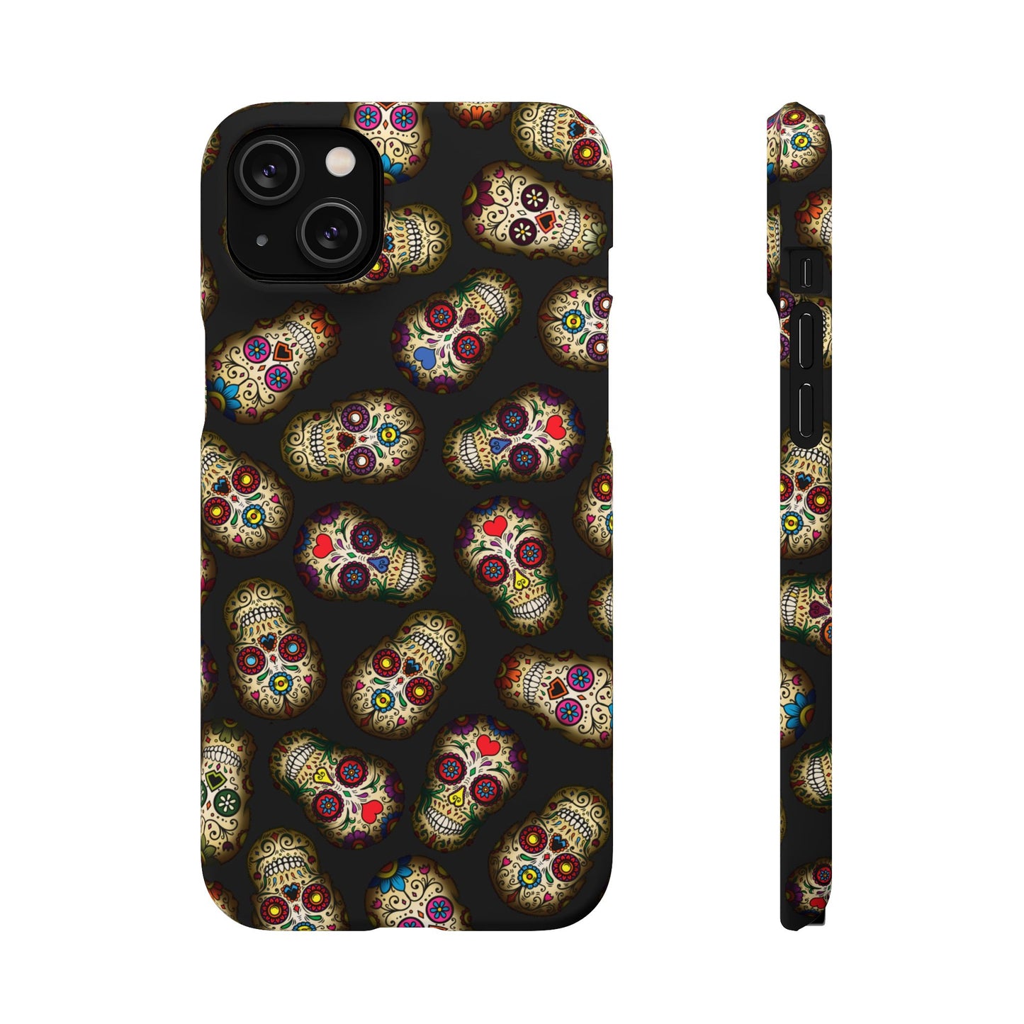 Sugar Skull — Day of the Dead Floral Slim Case for Apple iPhone, Samsung Galaxy and Google Pixel.