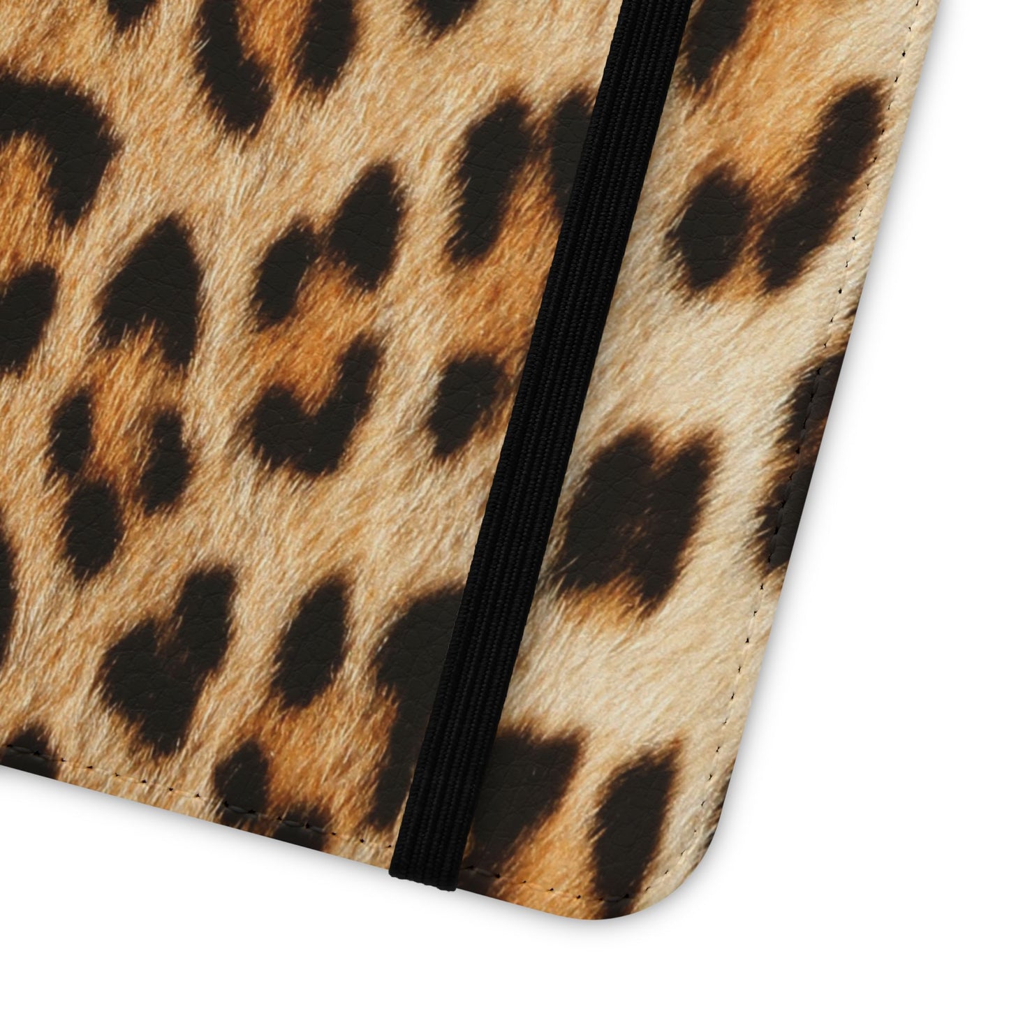 Leopard Fur Flip Phone Case — Leopard Fur Wallet Cover
