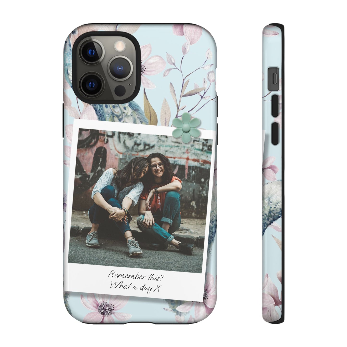 Single Image Personalised Floral Photo Tough Case for Apple iPhone, Samsung Galaxy and Google Pixel.