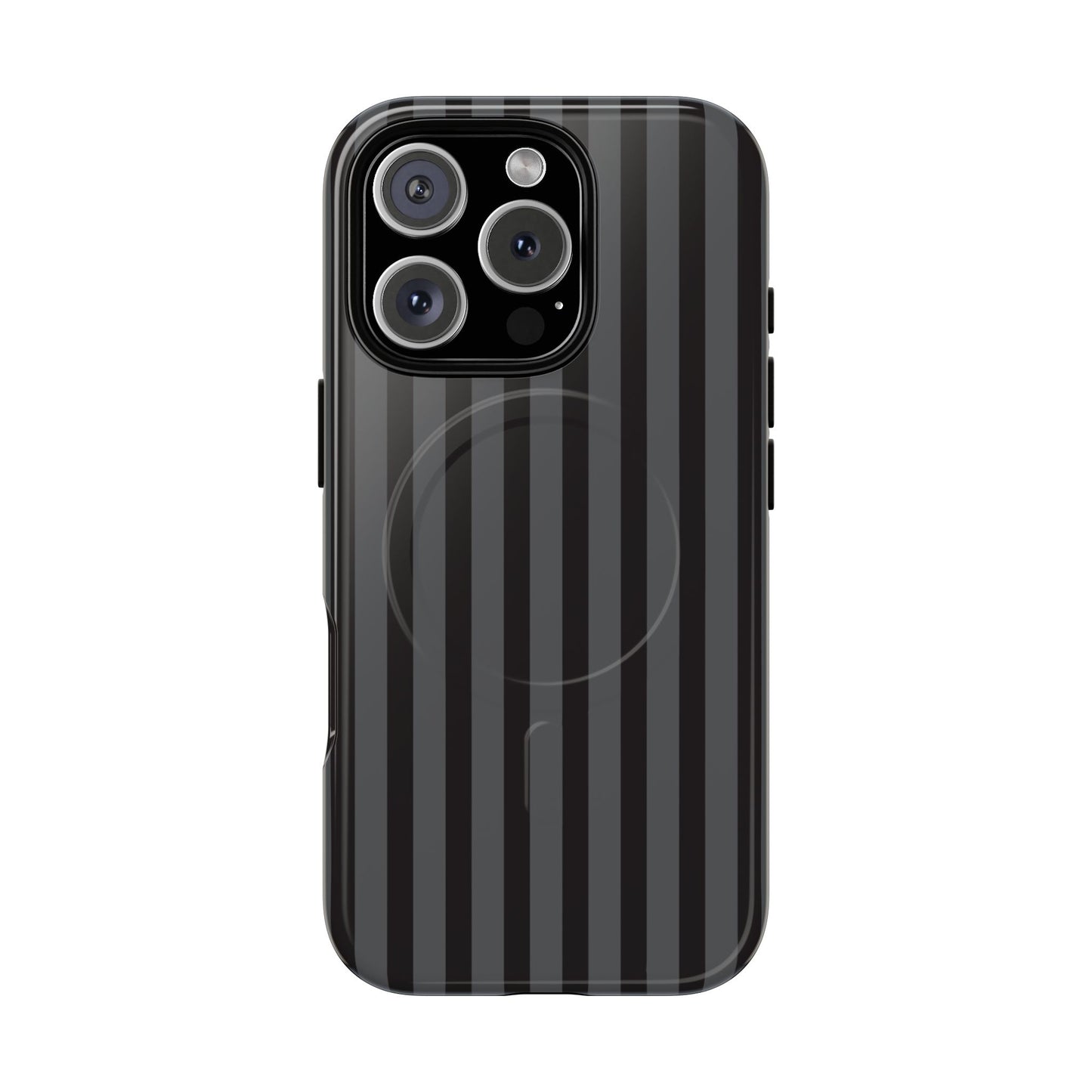 Magnetic Tough Phone Case — Black Stripe Protective Cover