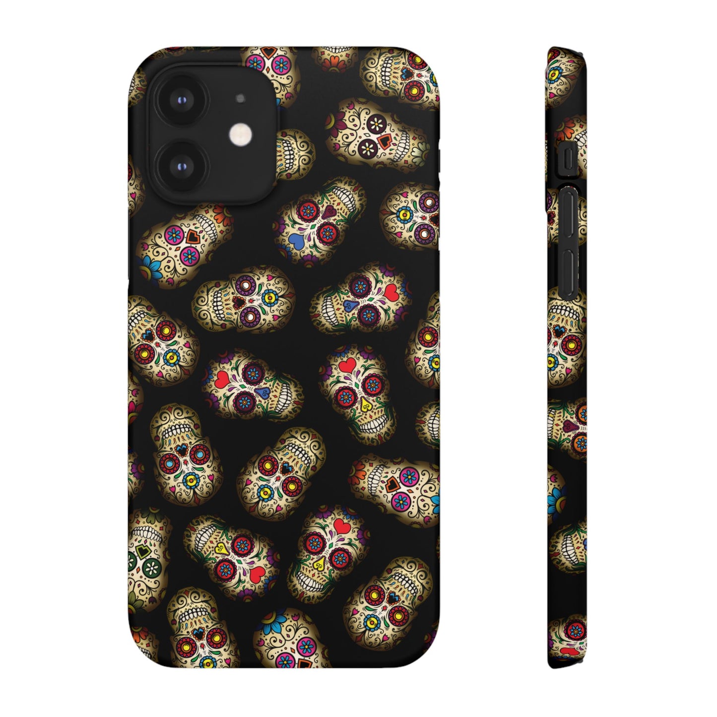 Sugar Skull — Day of the Dead Floral Slim Case for Apple iPhone, Samsung Galaxy and Google Pixel.