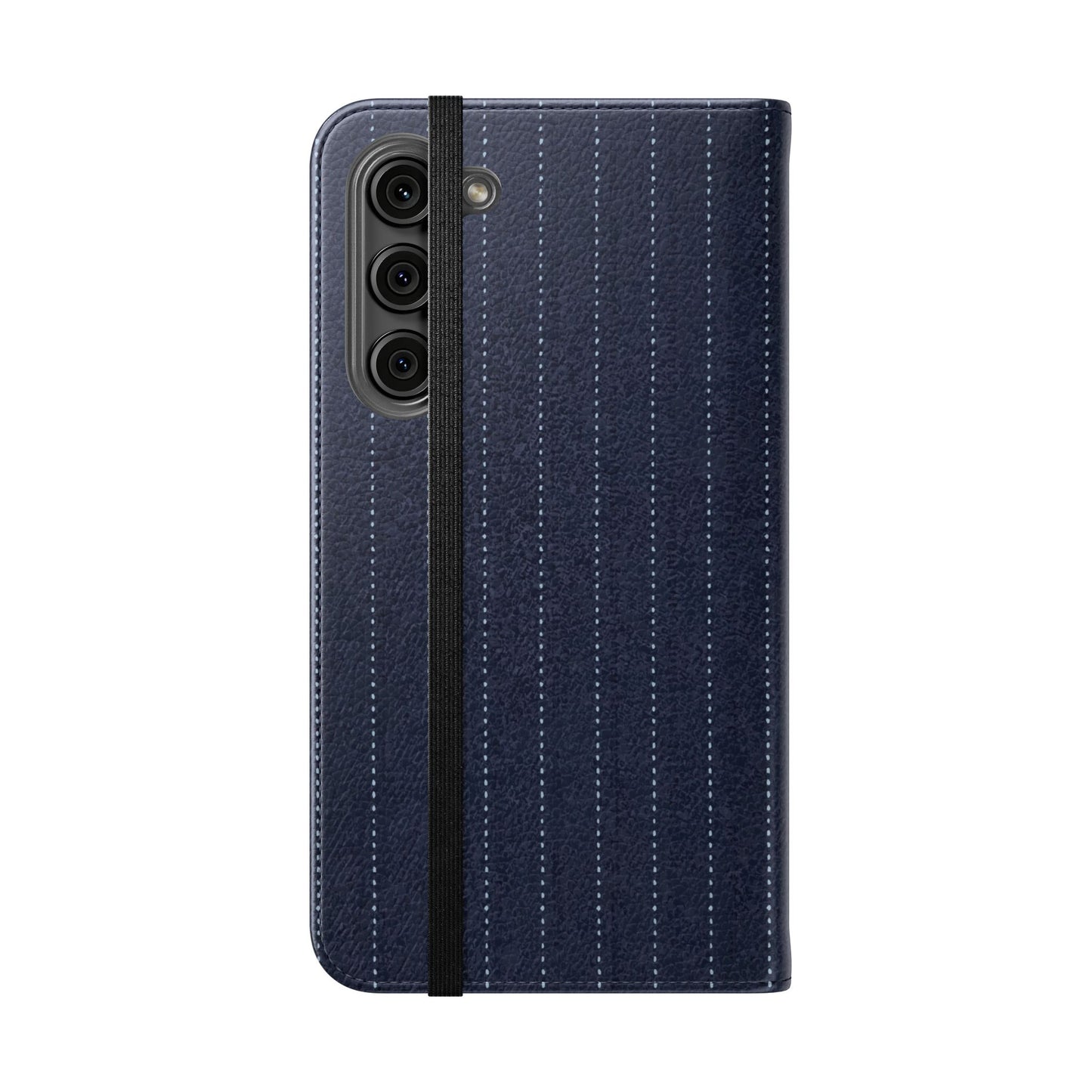 Pinstripe Flip Phone Case — Wallet Folio with Card Slots