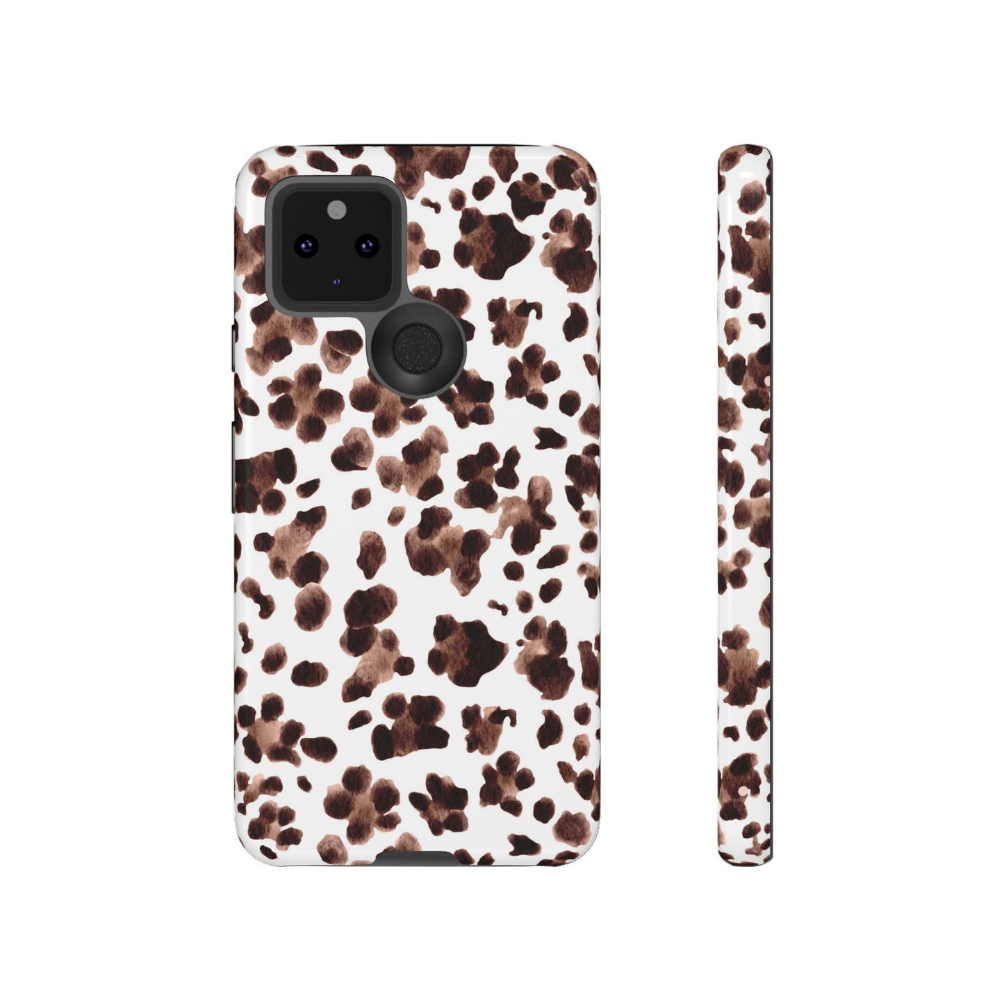 Brown Cowhide Print Phone Case — Tough Protective iPhone Cover