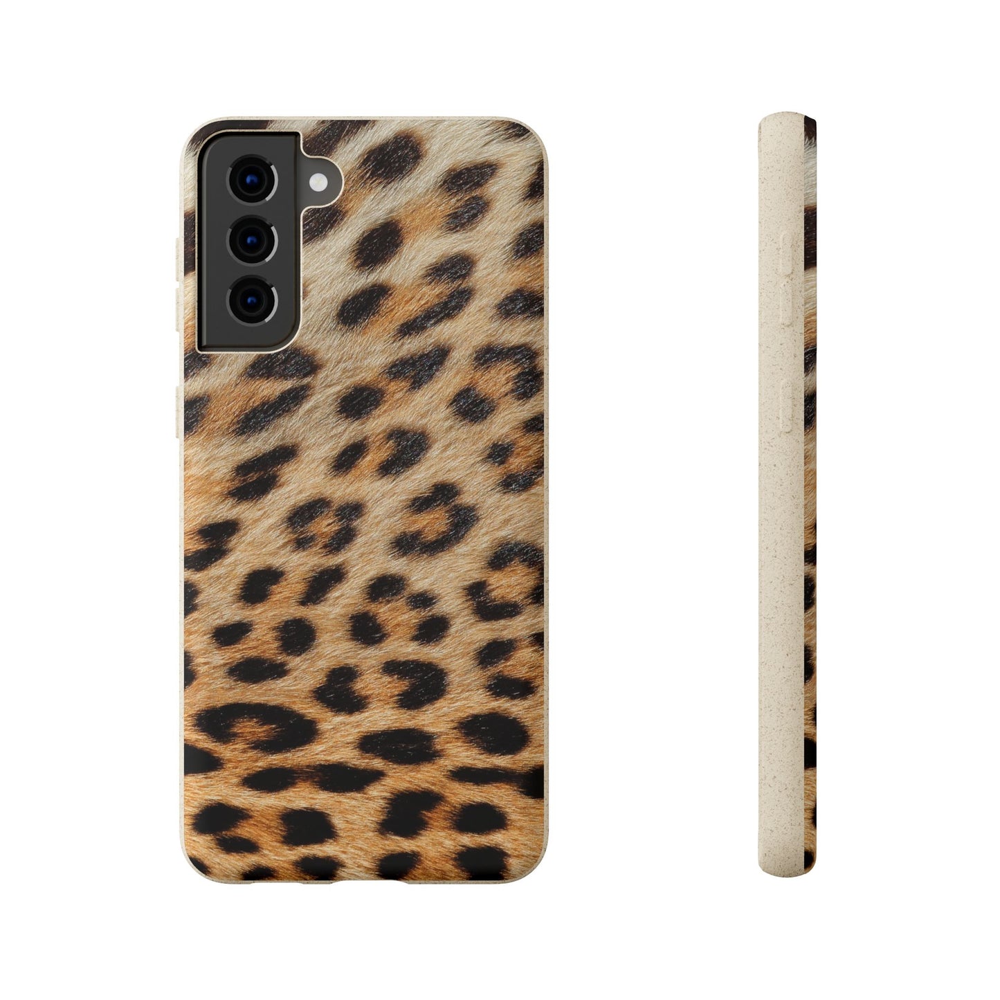 Leopard Print Biodegradable Phone Case — Eco-Friendly Animal Print Phone Cover for Apple iPhone and Samsung Galaxy.