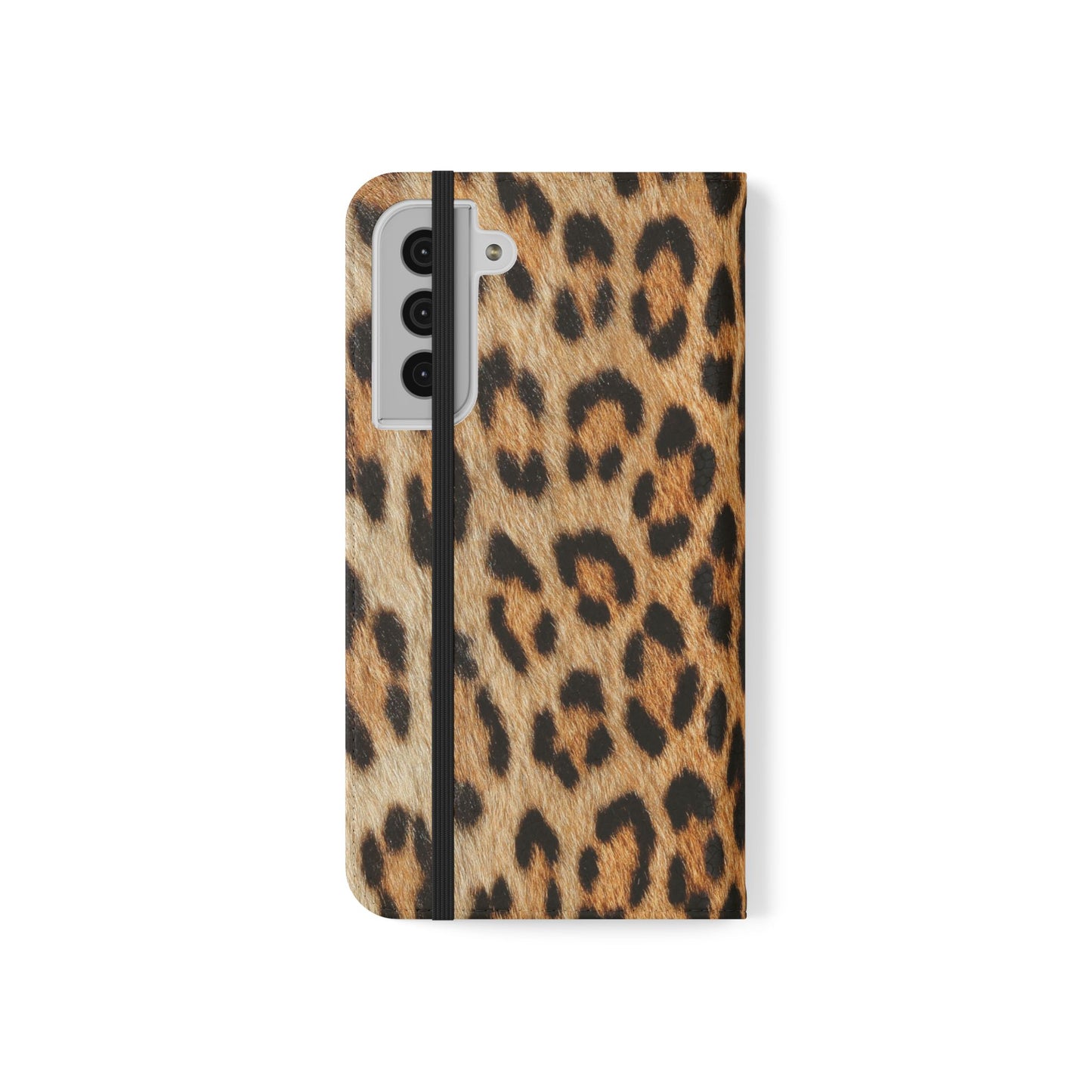 Leopard Fur Flip Phone Case — Leopard Fur Wallet Cover