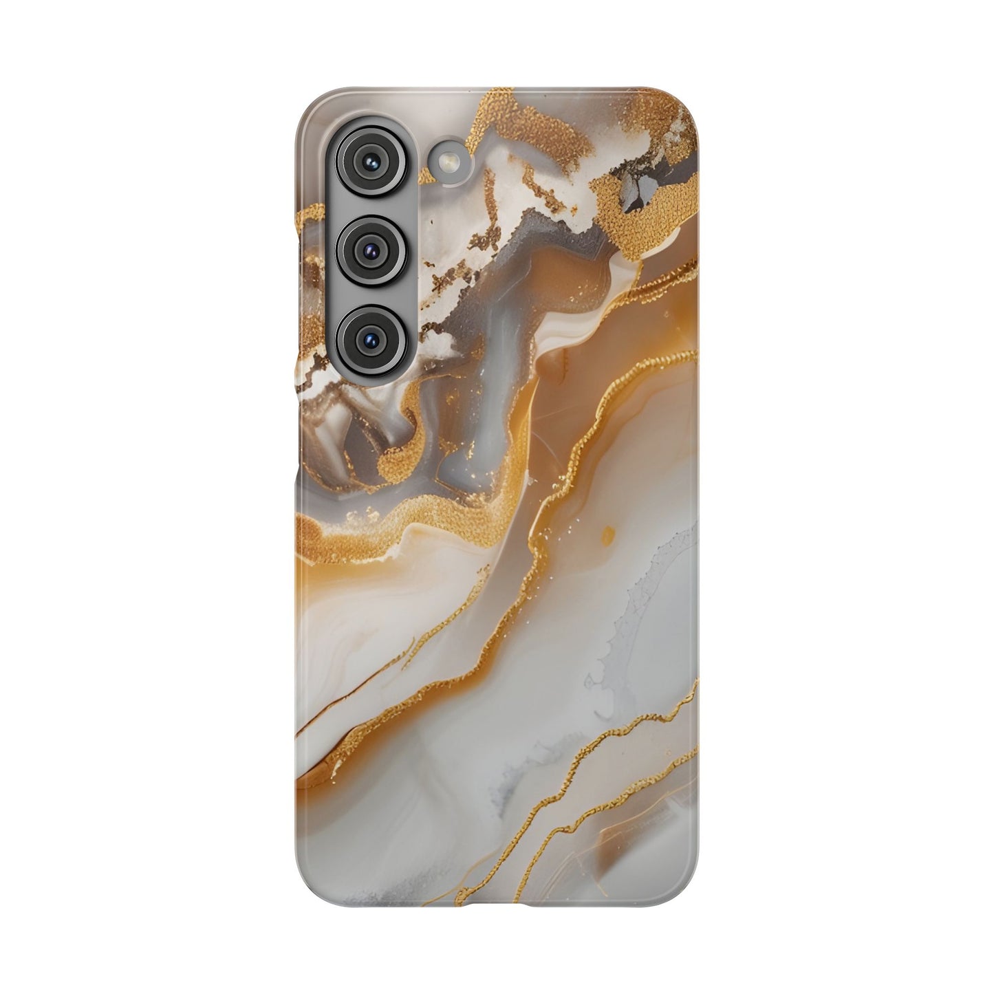 Gold Agate Phone Case – Marble Geode Snap Case