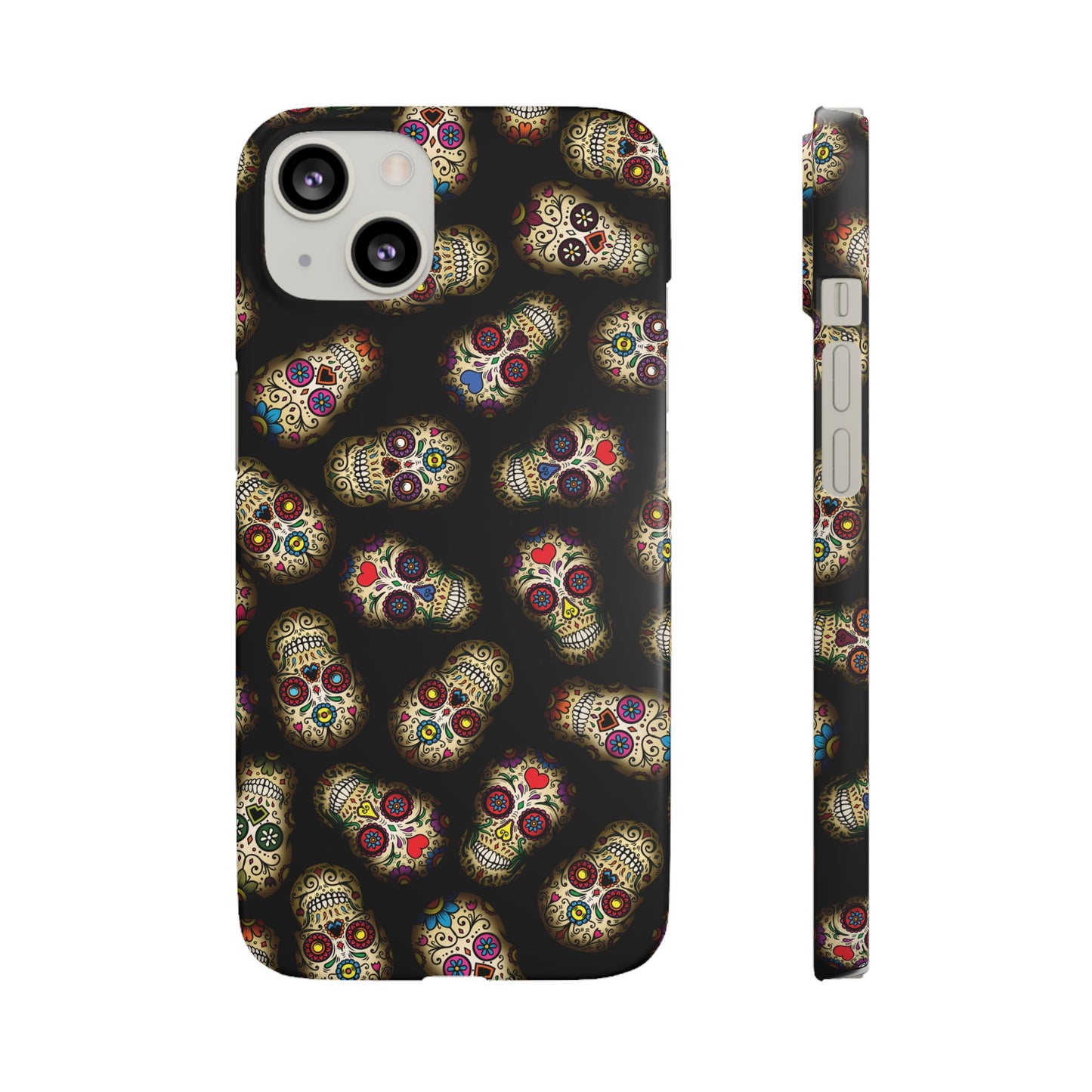 Sugar Skull — Day of the Dead Floral Slim Case for Apple iPhone, Samsung Galaxy and Google Pixel.