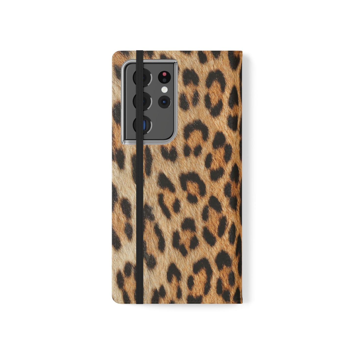 Leopard Fur Flip Phone Case — Leopard Fur Wallet Cover