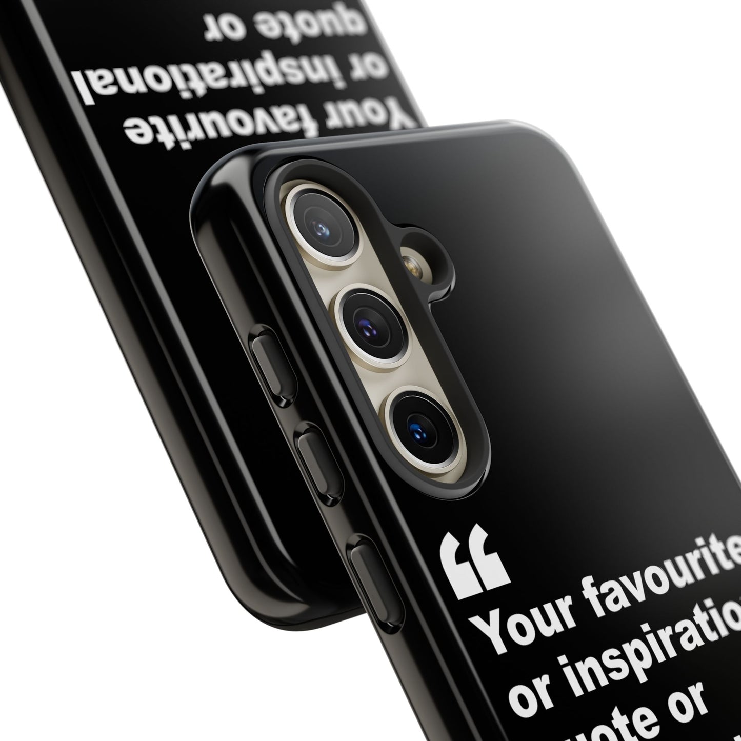 Personalised Inspirational Quote Tough Phone Case — Customizable Text Design