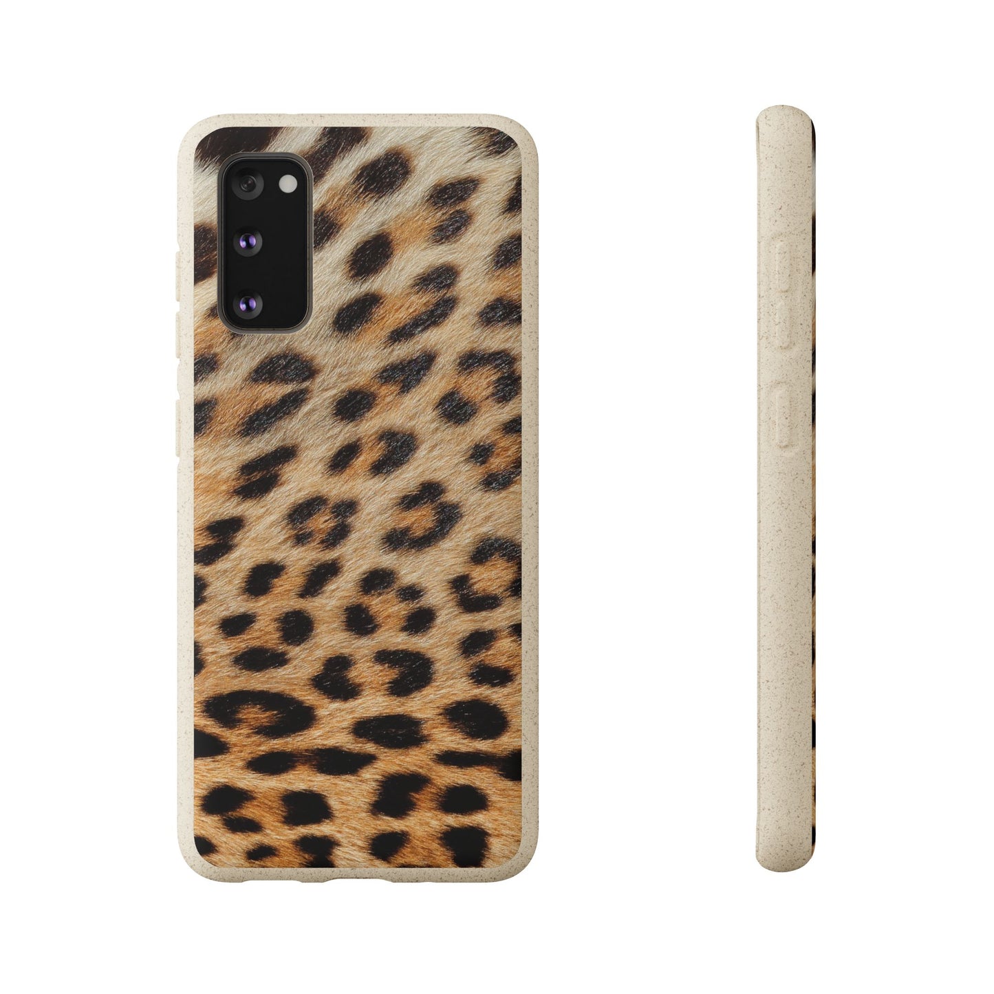 Leopard Print Biodegradable Phone Case — Eco-Friendly Animal Print Phone Cover for Apple iPhone and Samsung Galaxy.