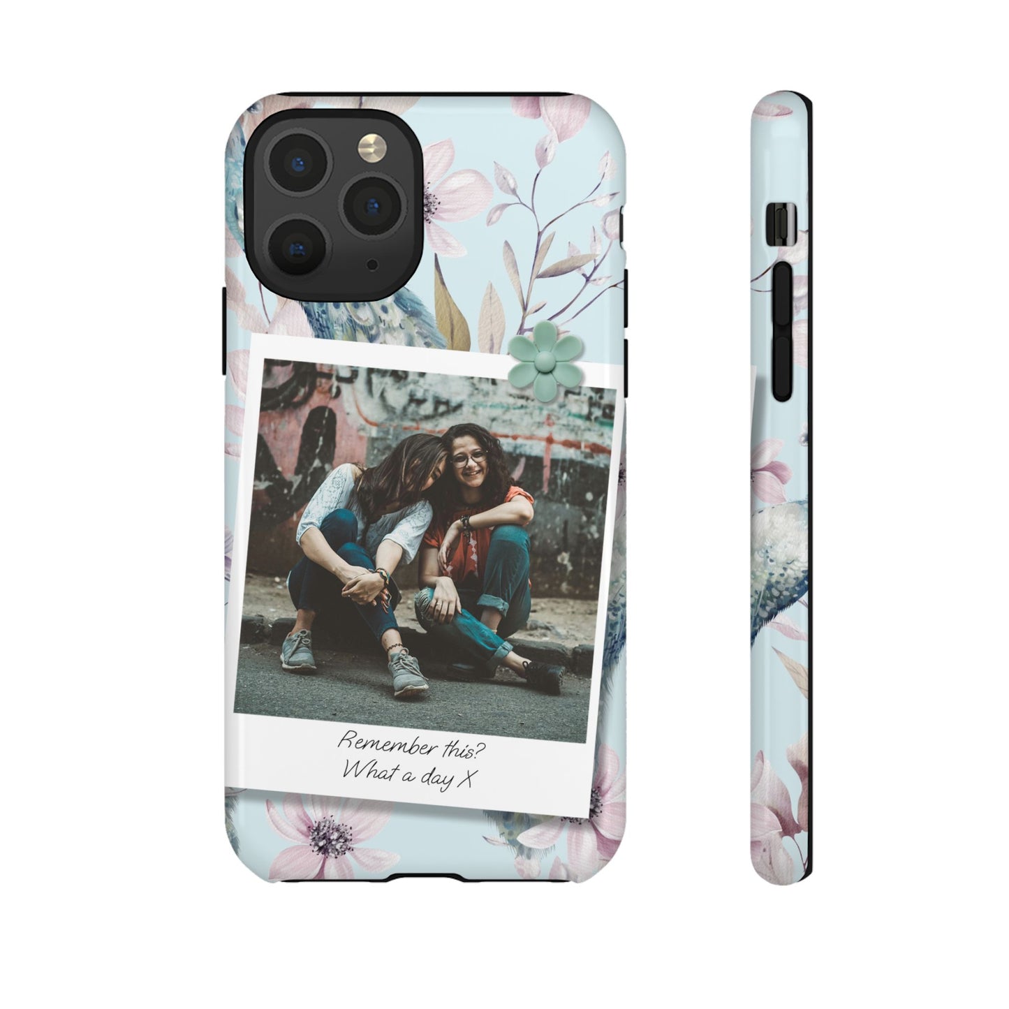 Single Image Personalised Floral Photo Tough Case for Apple iPhone, Samsung Galaxy and Google Pixel.