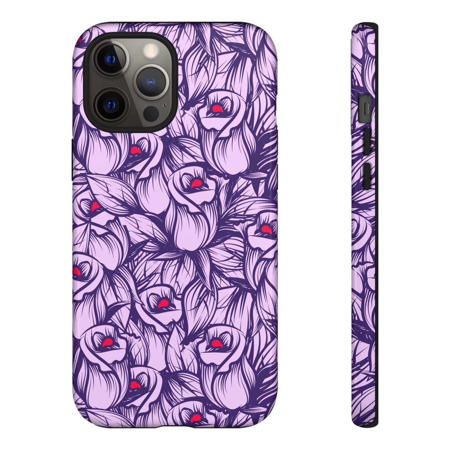 Botanical Floral Purple Rose Phone Case