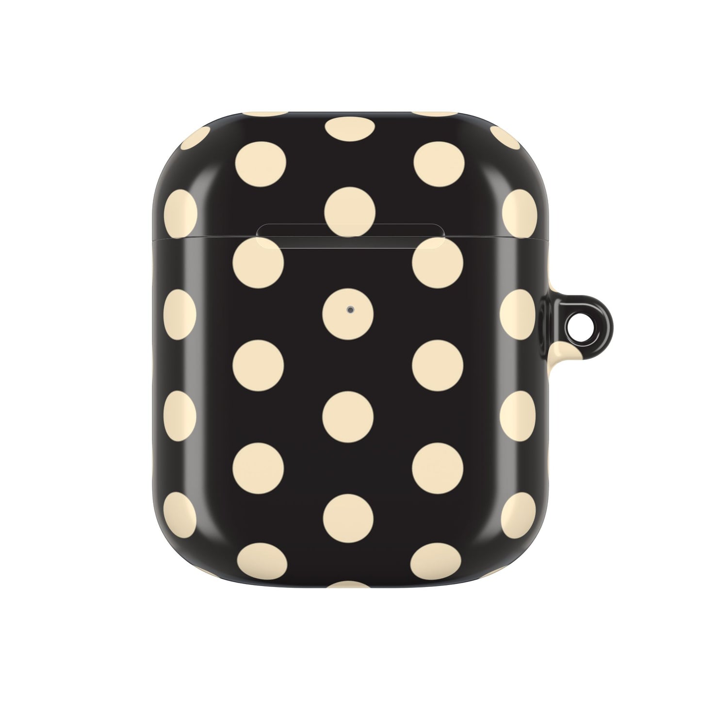 Polka Dot AirPod Case – Retro Black & Cream Protective Cover
