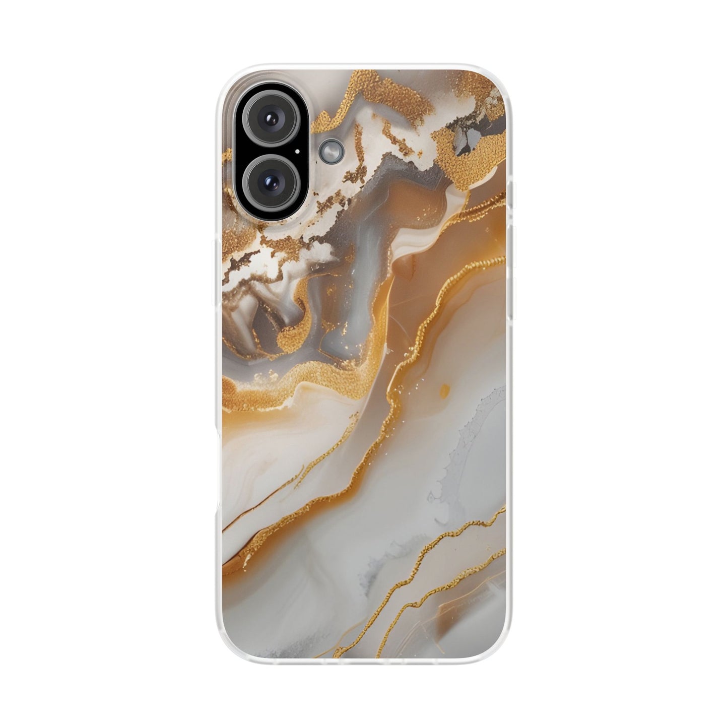 Gold Marble Flexi Phone Case for Apple iPhone and Samsung Galaxy.