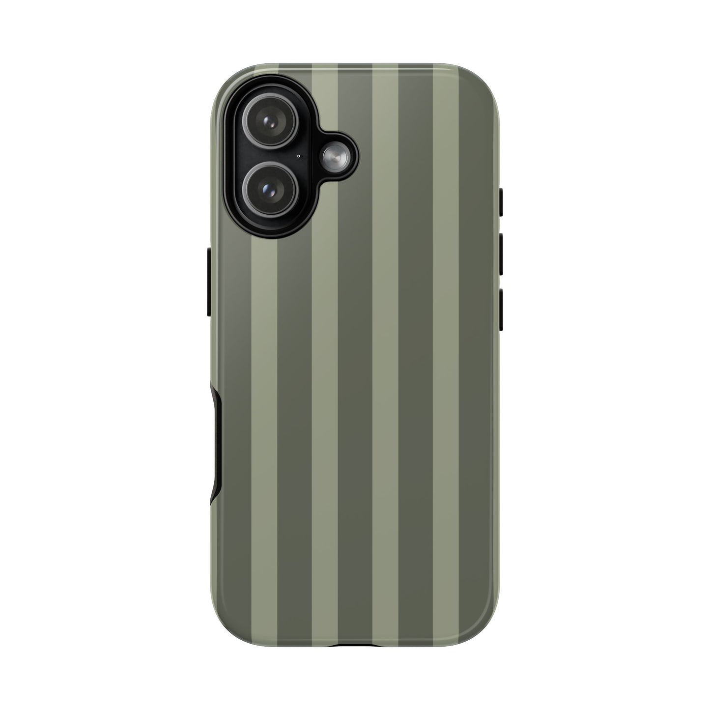 Olive Striped Tough Phone Case — Durable Military-Inspired Protective Cover