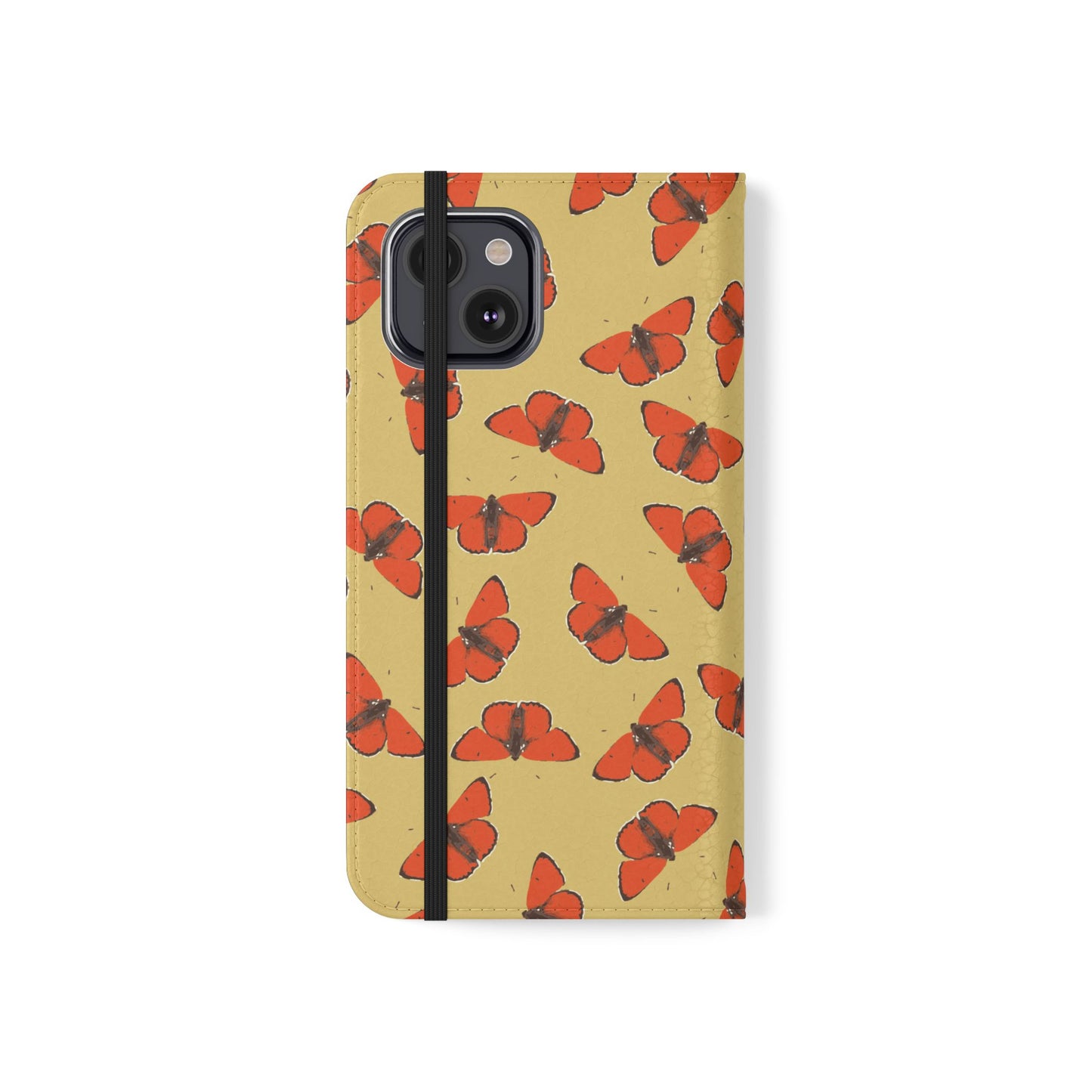 Red Butterflies Flip Phone Case — Flip Wallet Cover