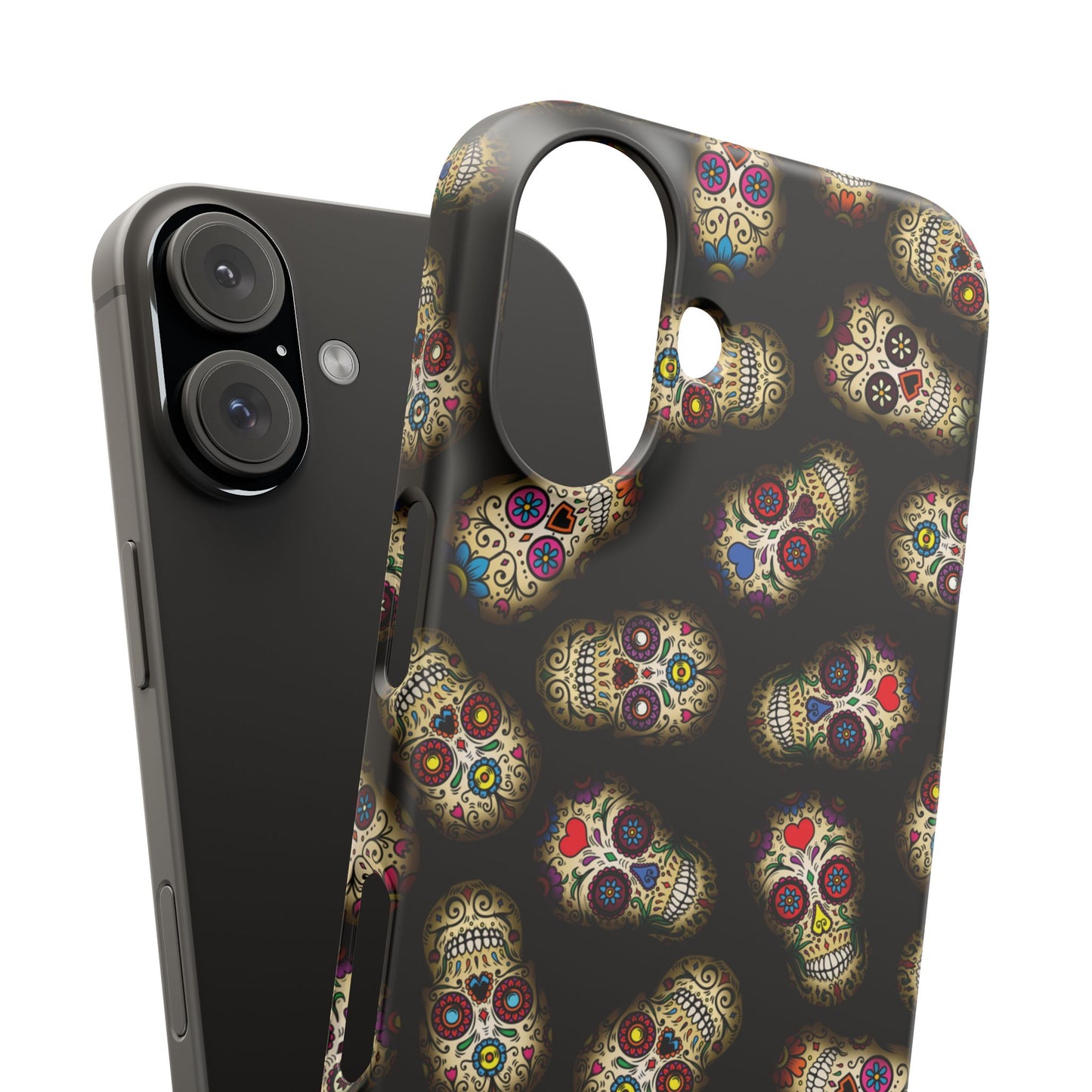 Sugar Skull — Day of the Dead Floral Slim Case for Apple iPhone, Samsung Galaxy and Google Pixel.