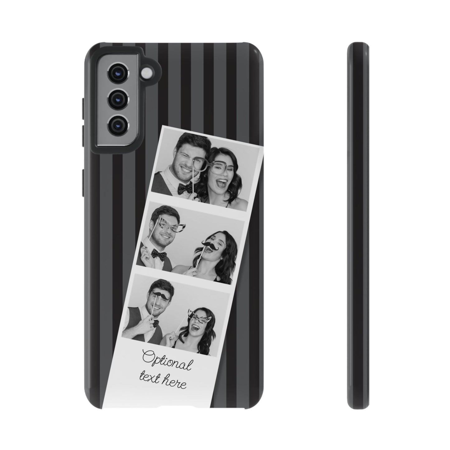 Customisable Three Image Retro Photobooth Design Tough Case for Apple iPhone, Samsung Galaxy and Google Pixel.