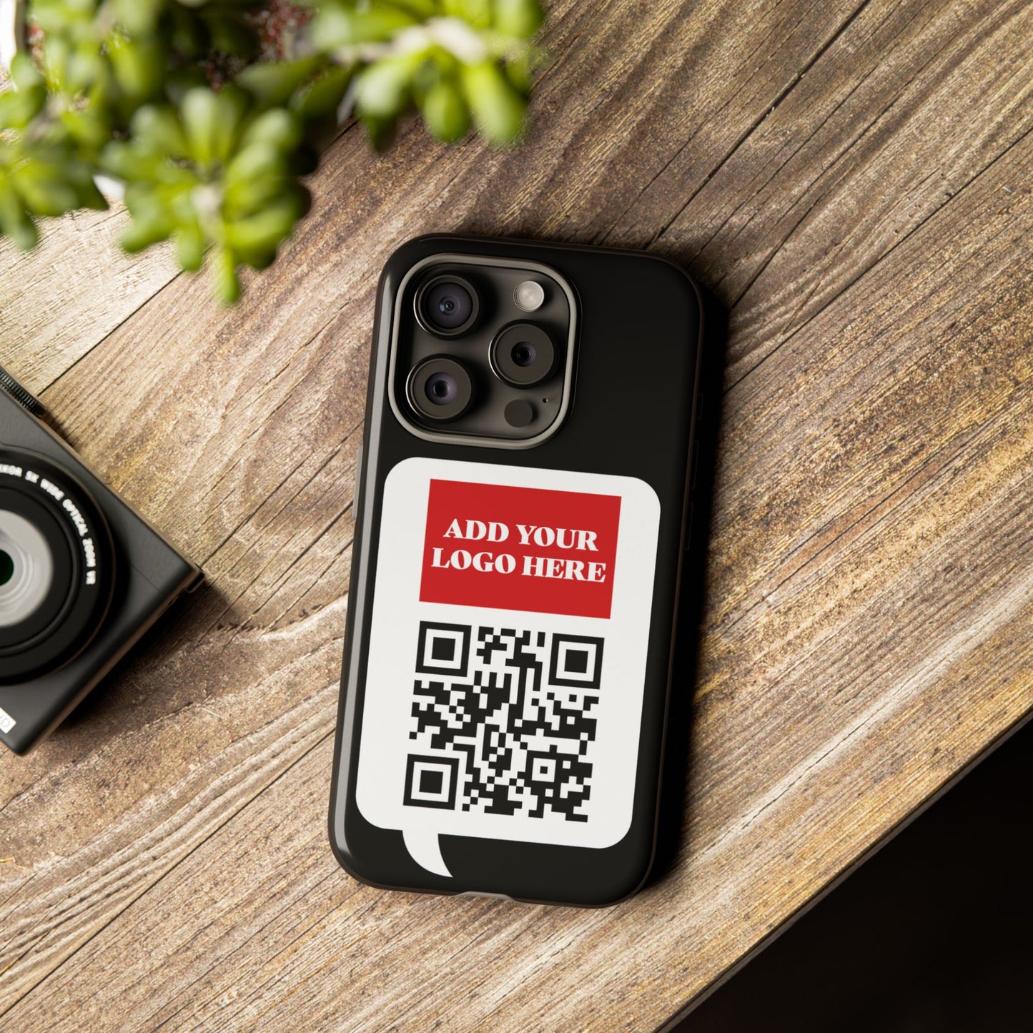 Custom QR Code and Logo Tough Phone Case — Contact Case