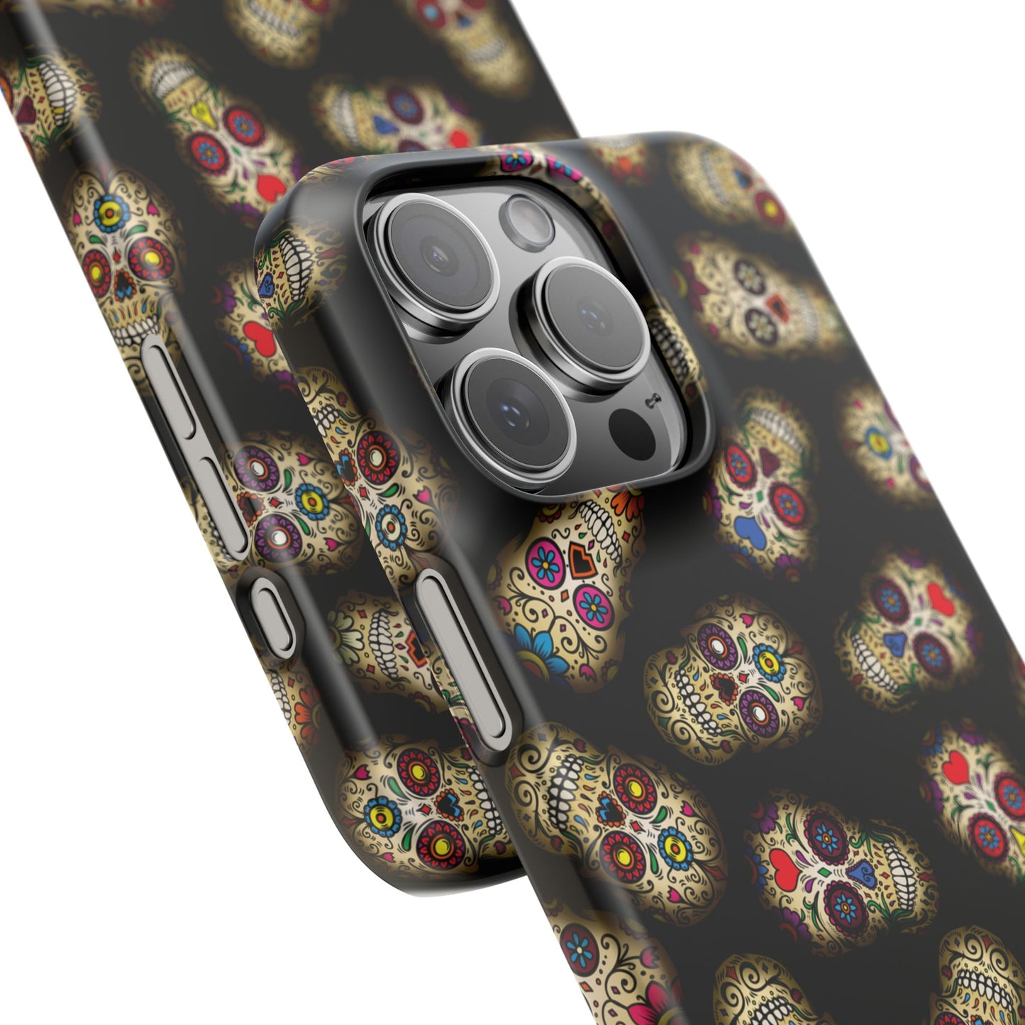 Sugar Skull — Day of the Dead Floral Slim Case for Apple iPhone, Samsung Galaxy and Google Pixel.