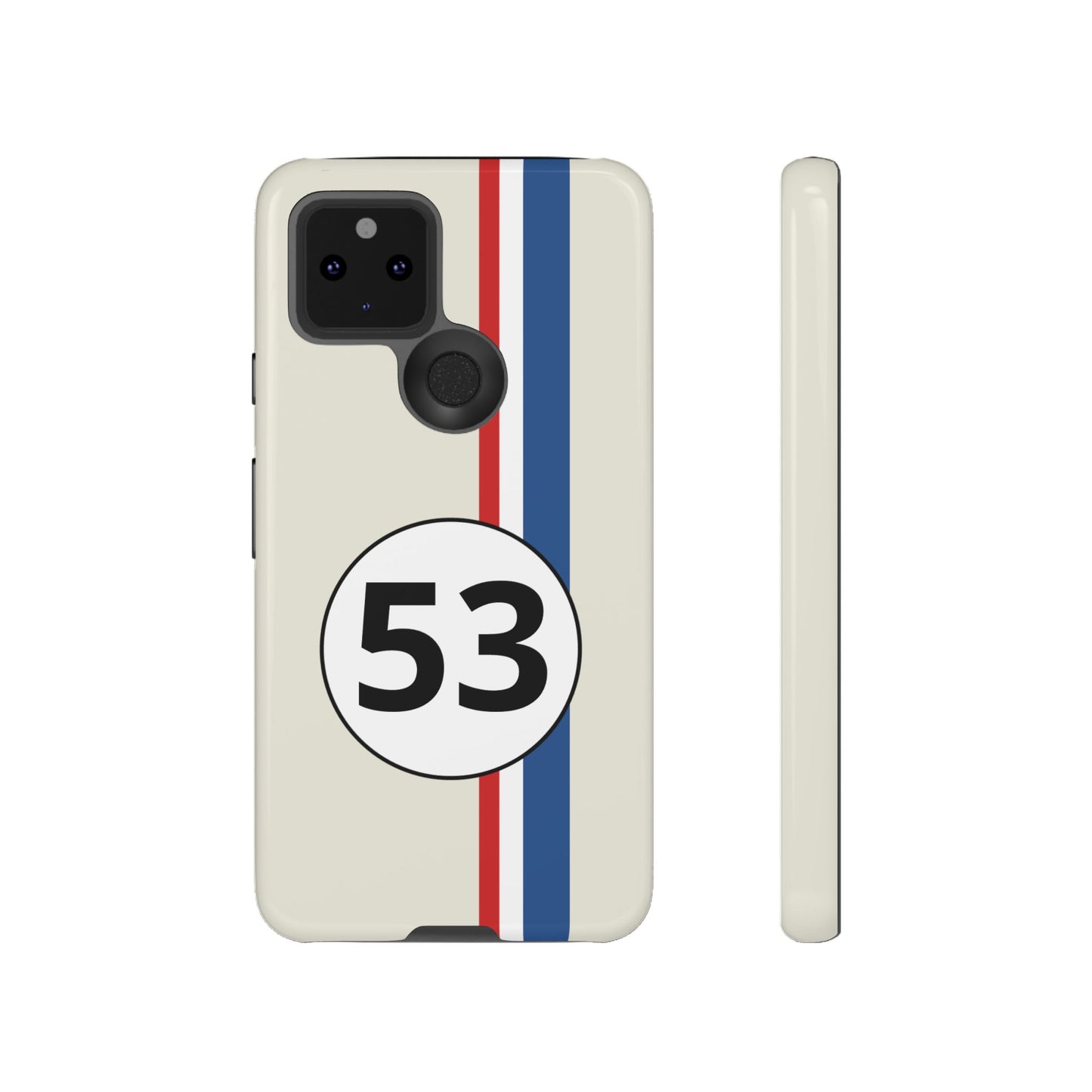 Racing Stripe Personalised Number Tough Phone Case for Apple iPhone, Samsung Galaxy and Google Pixel.