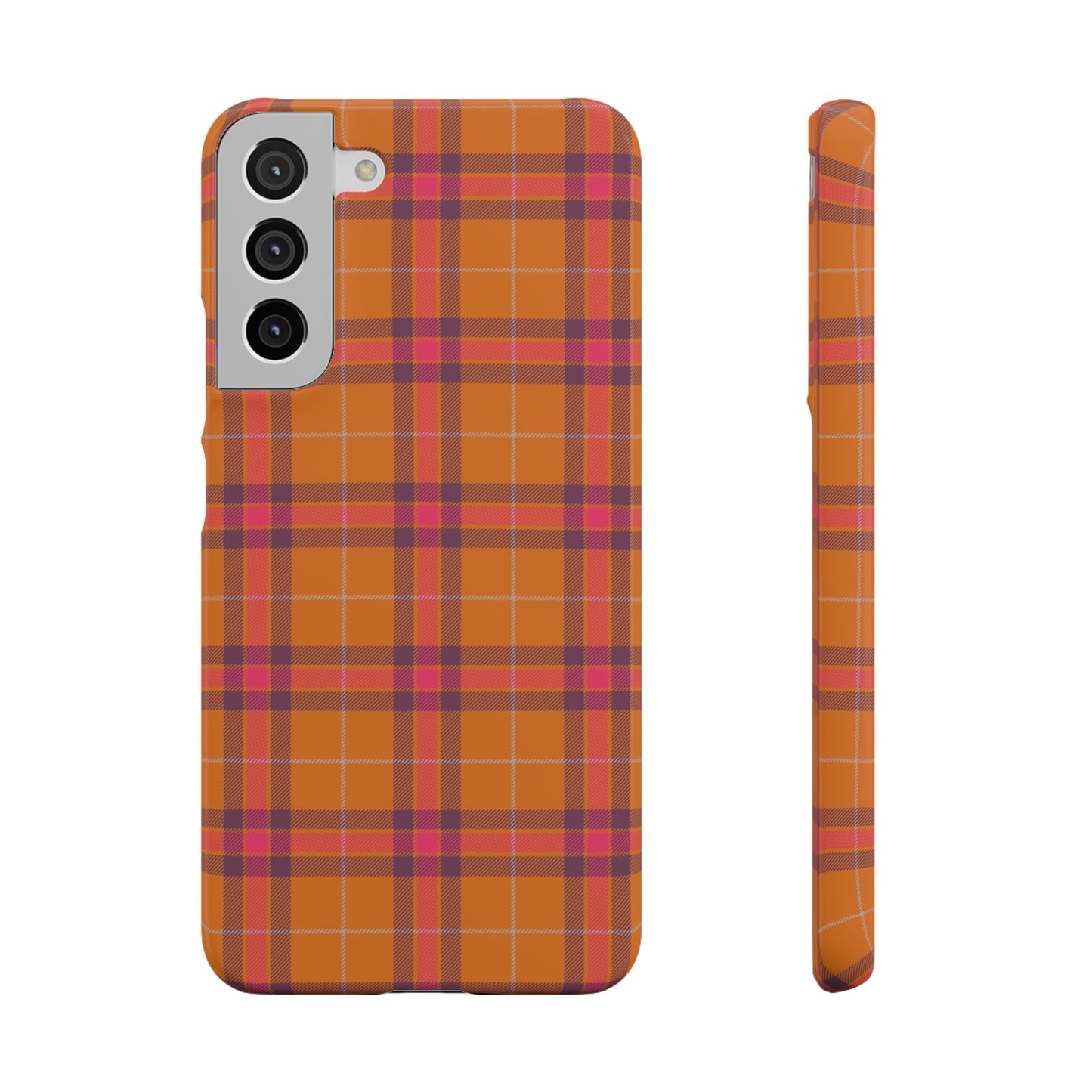 Orange Plaid Snap Phone Case — Autumn Plaid Phone Case