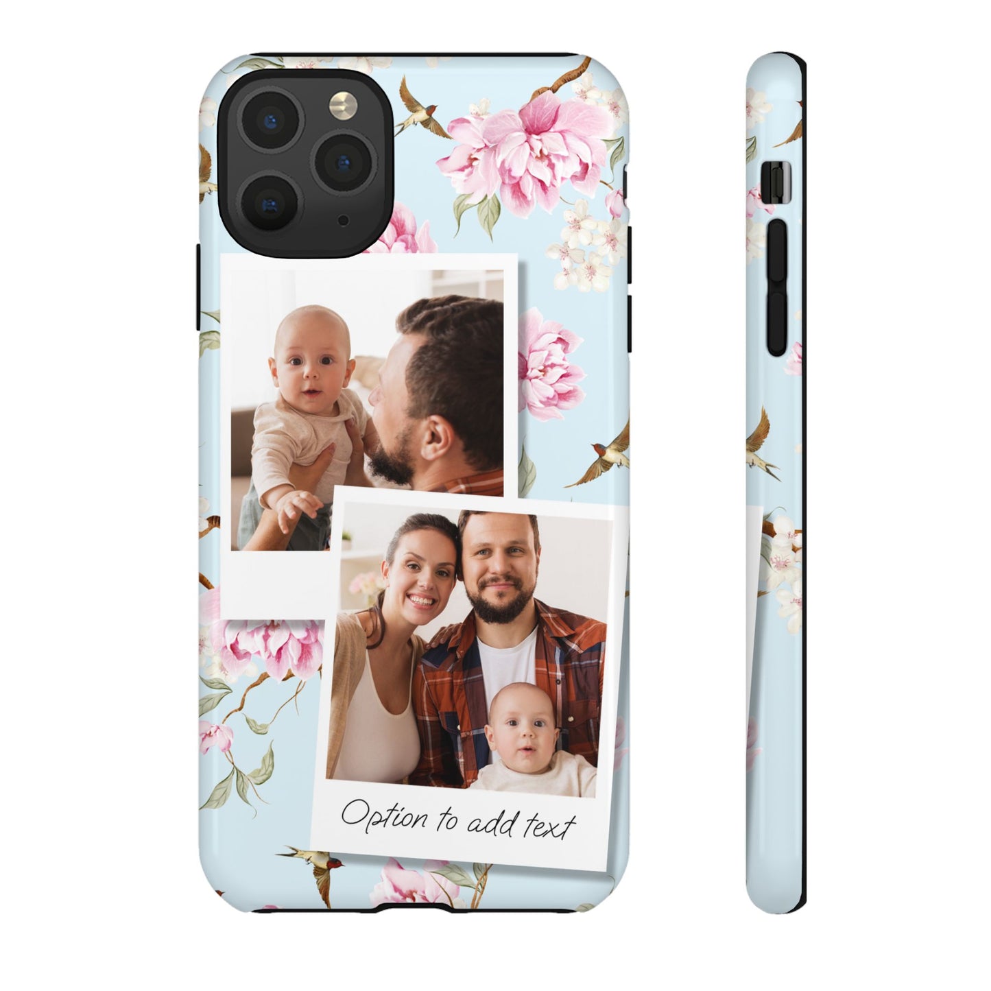 Two image Personalised Floral Photo Collage Tough Case — Personalised Family Phone Case