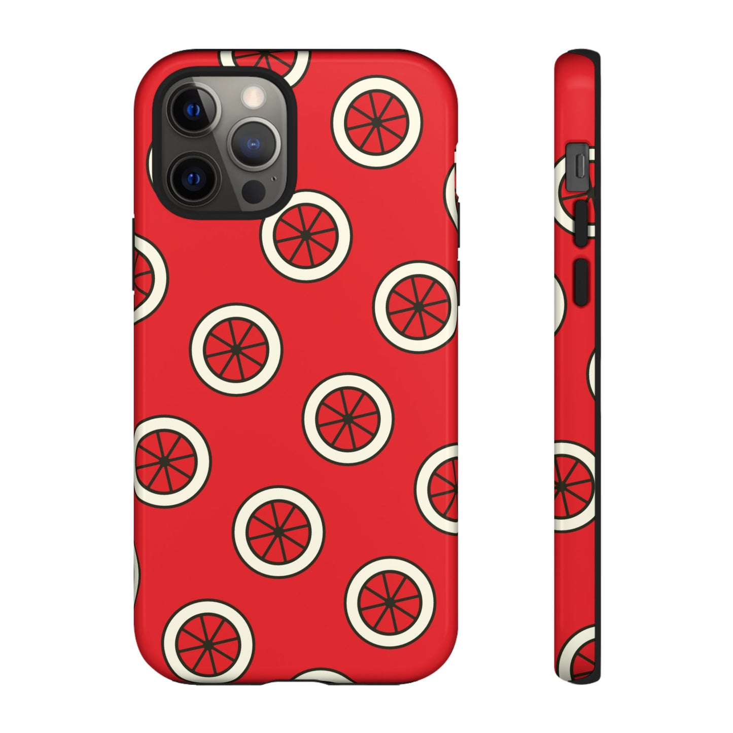 Red Citrus Pattern Phone Case — Protective Tough Phone Cover