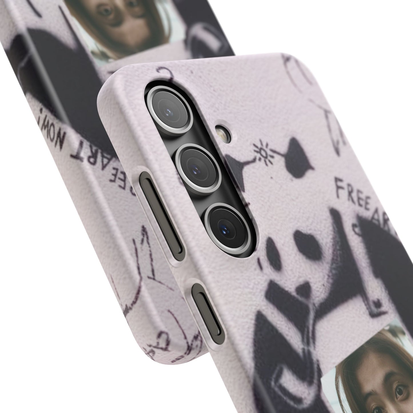 Single Image Personalised Panda Stencil Slim Phone Case for Apple iPhone, Samsung Galaxy and Google Pixel.