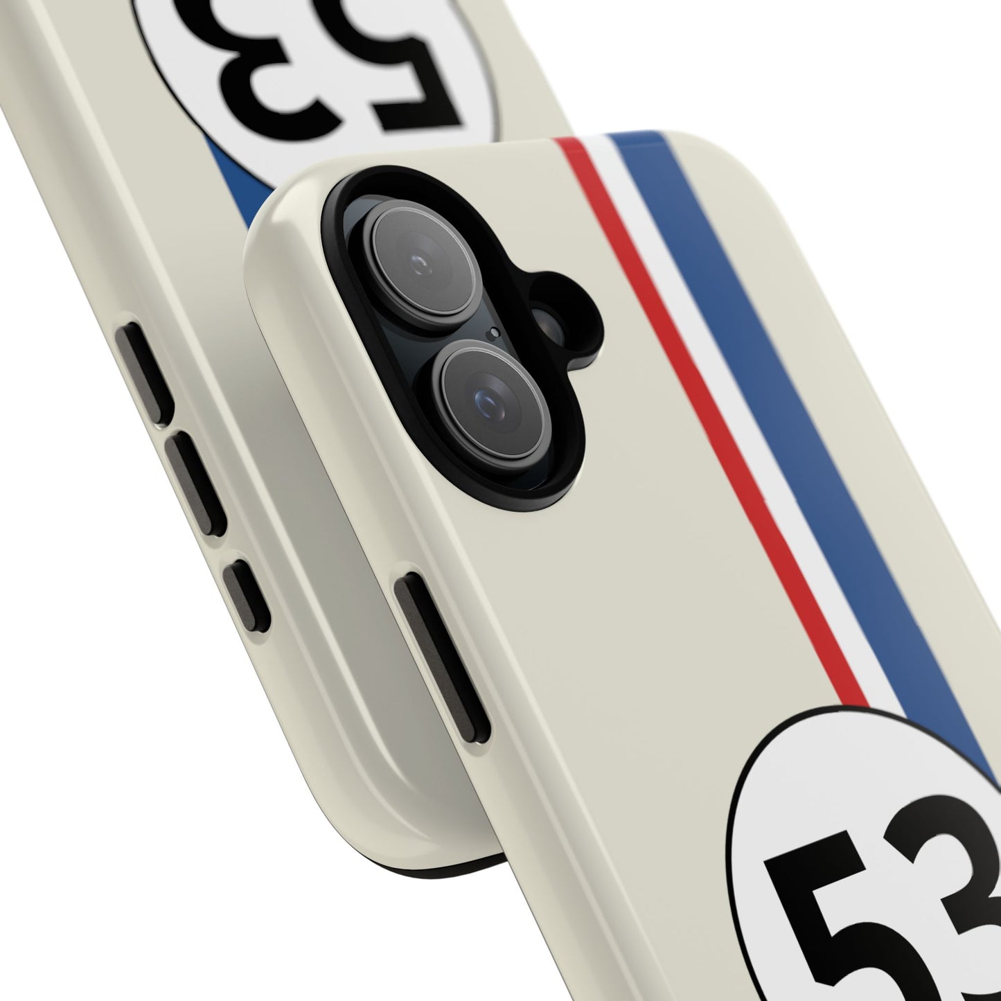 Racing Stripe Personalised Number Tough Phone Case for Apple iPhone, Samsung Galaxy and Google Pixel.