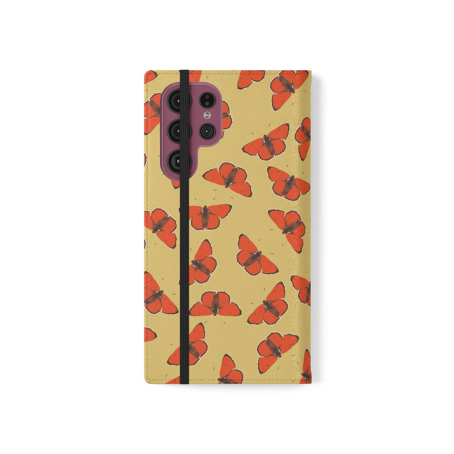 Red Butterflies Flip Phone Case — Flip Wallet Cover