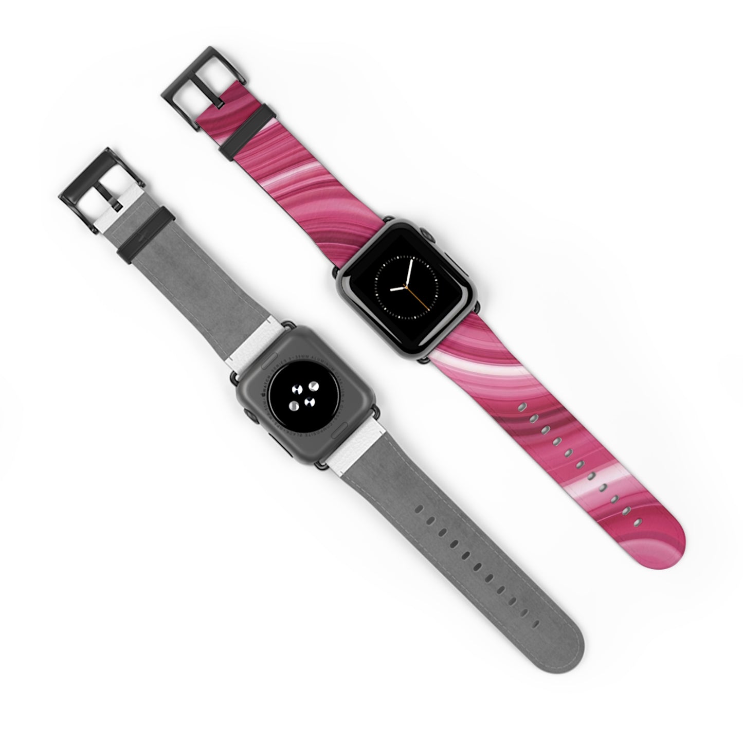 Pink Swirl Silicone Watch Band — Marble Gradient Apple Watch Strap