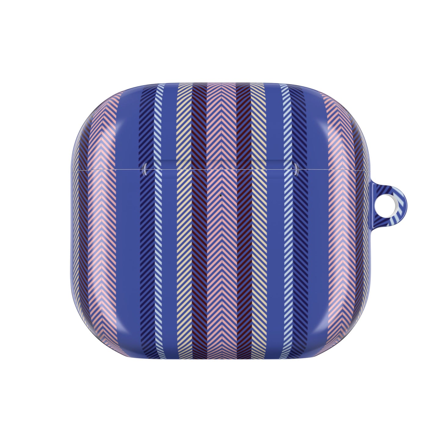 Striped Violet AirPod Case — Purple Blue Chevron Pattern AirPods Cover