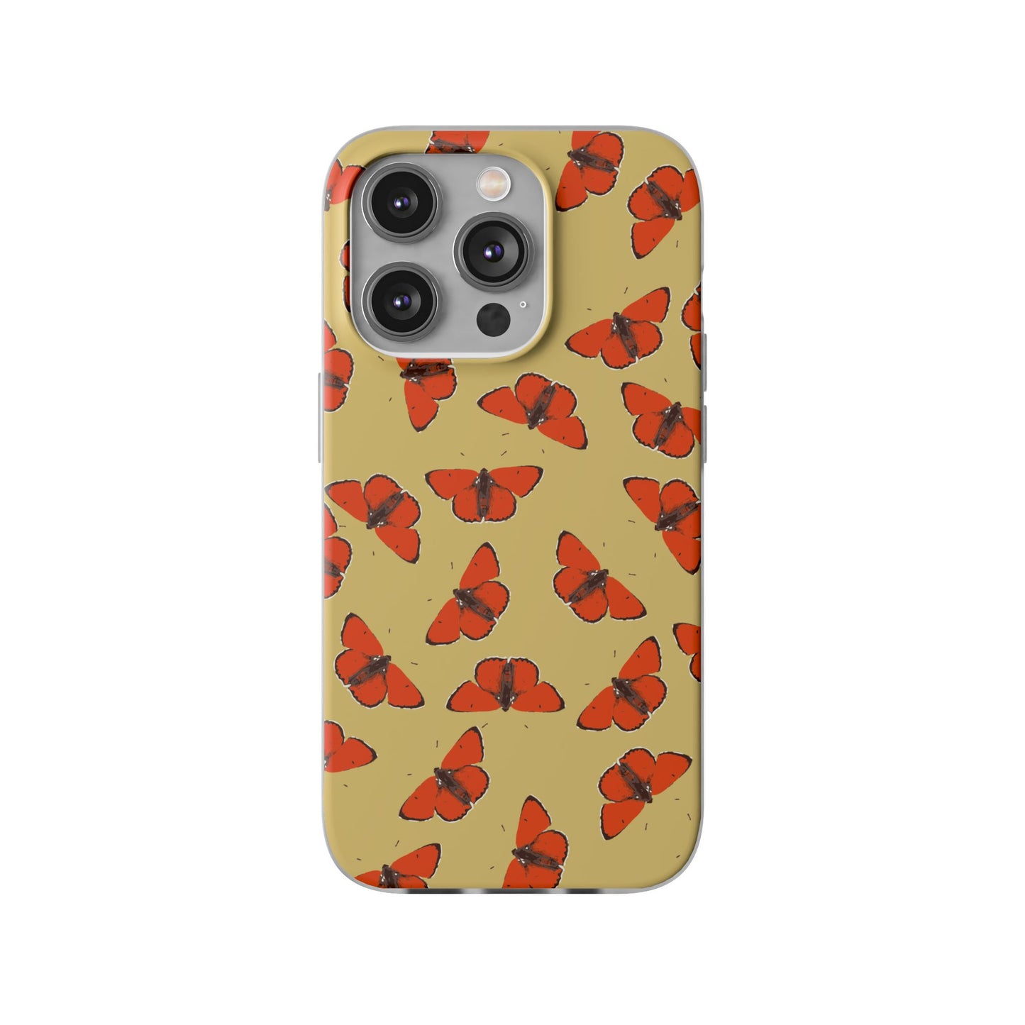 Butterfly Pattern Flexi Phone Case for Apple iPhone and Samsung Galaxy.