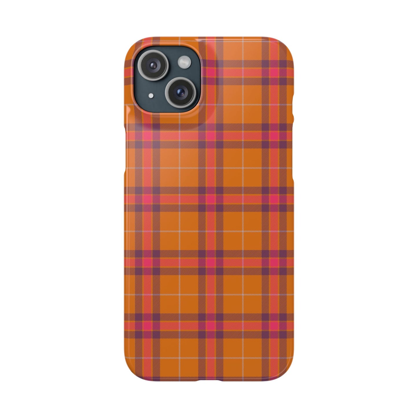 Orange Plaid Snap Phone Case — Autumn Plaid Phone Case