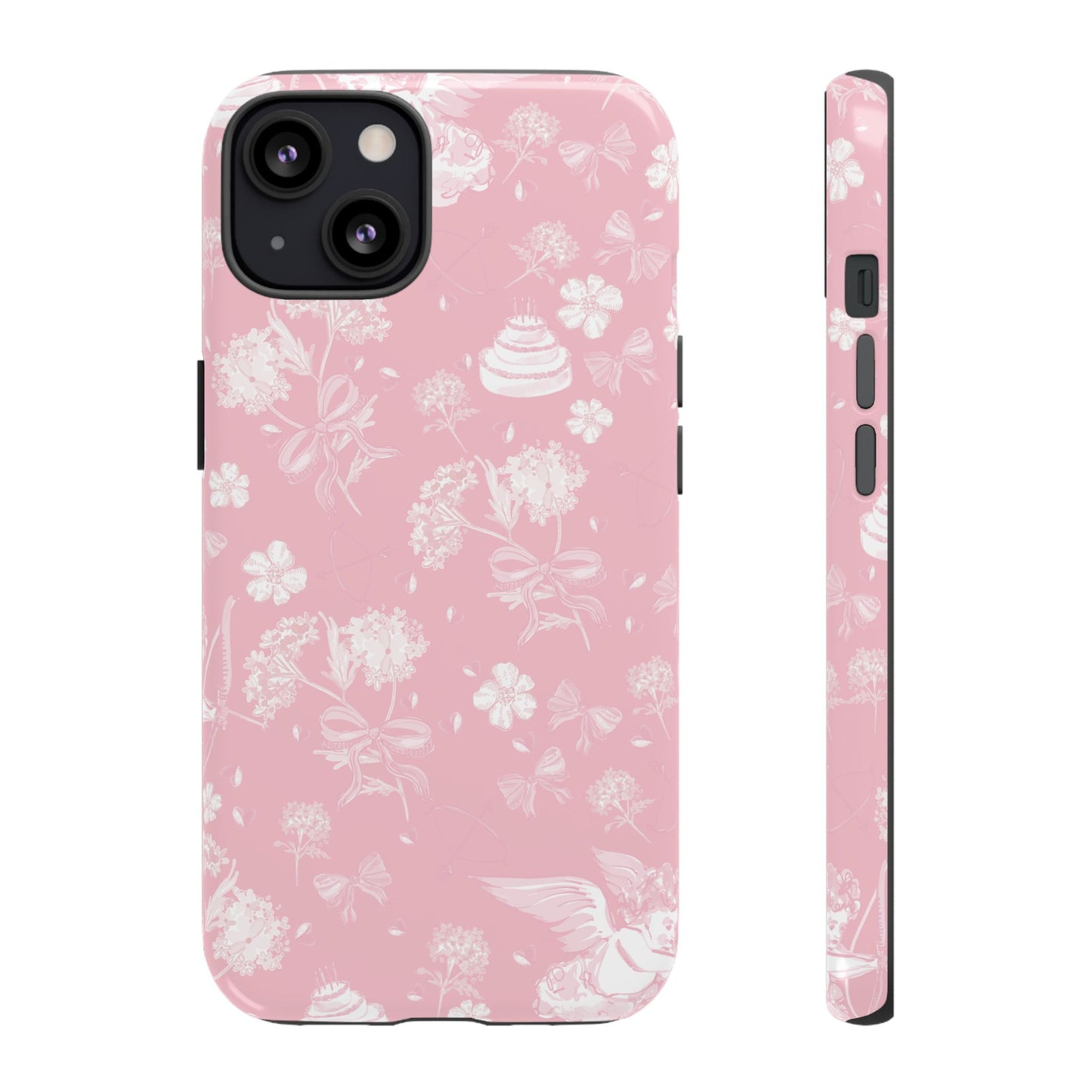 Floral Pink Tough Phone Case – Lightweight Protective Cover